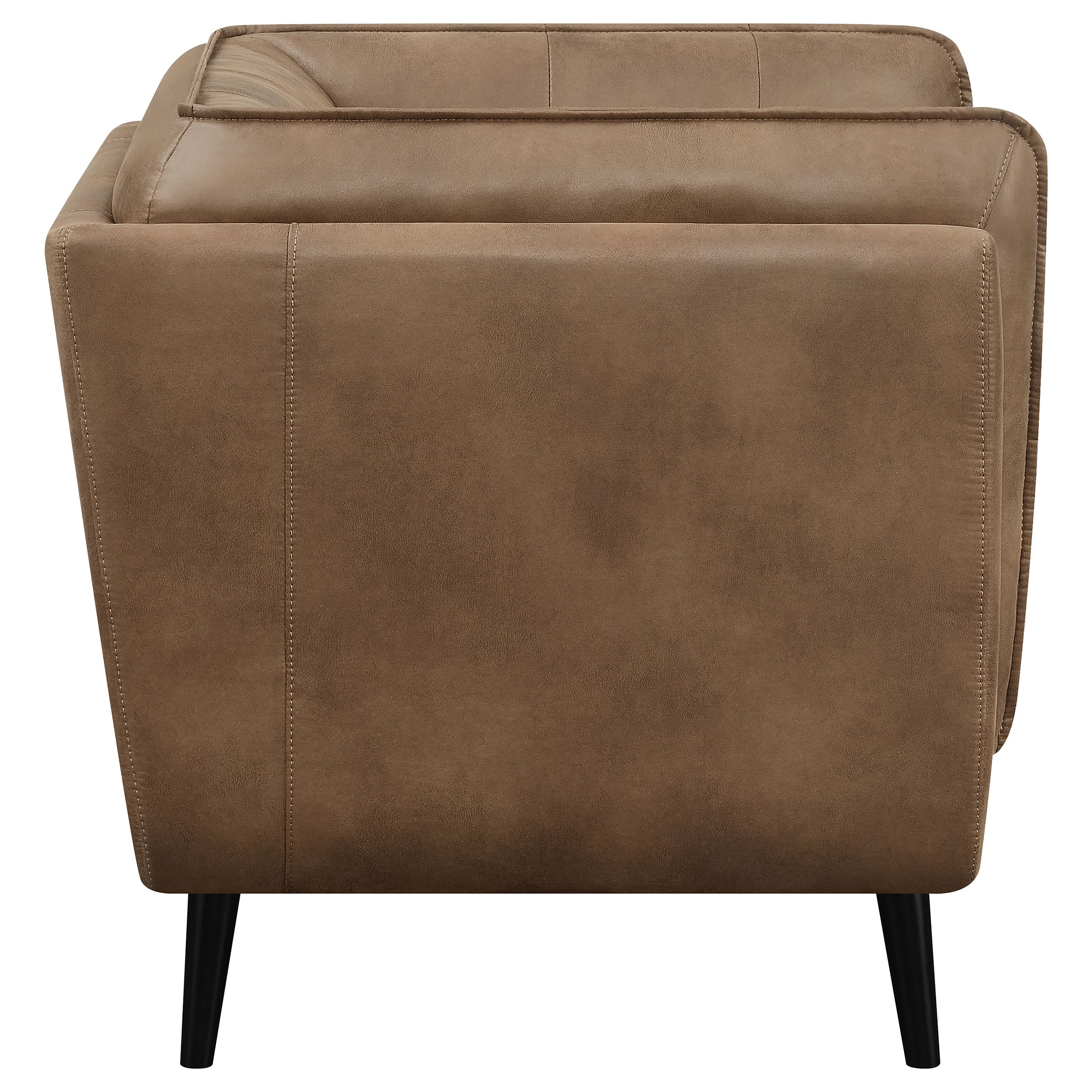 Thatcher Upholstered Tuxedo Arm Tufted Accent Chair Brown — view 8