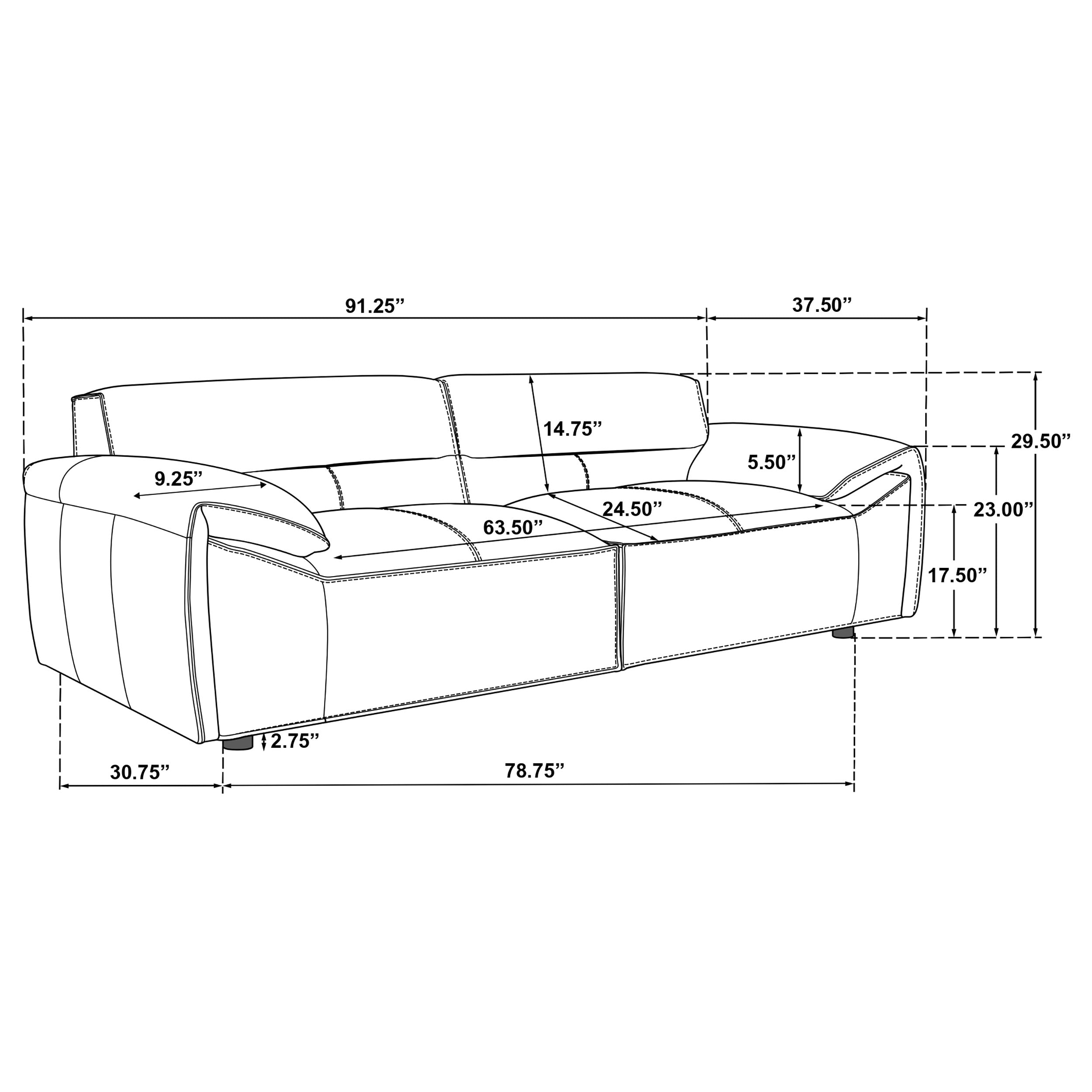 Buxton 2-piece Leather Upholstered Sofa Set Orange — view 14