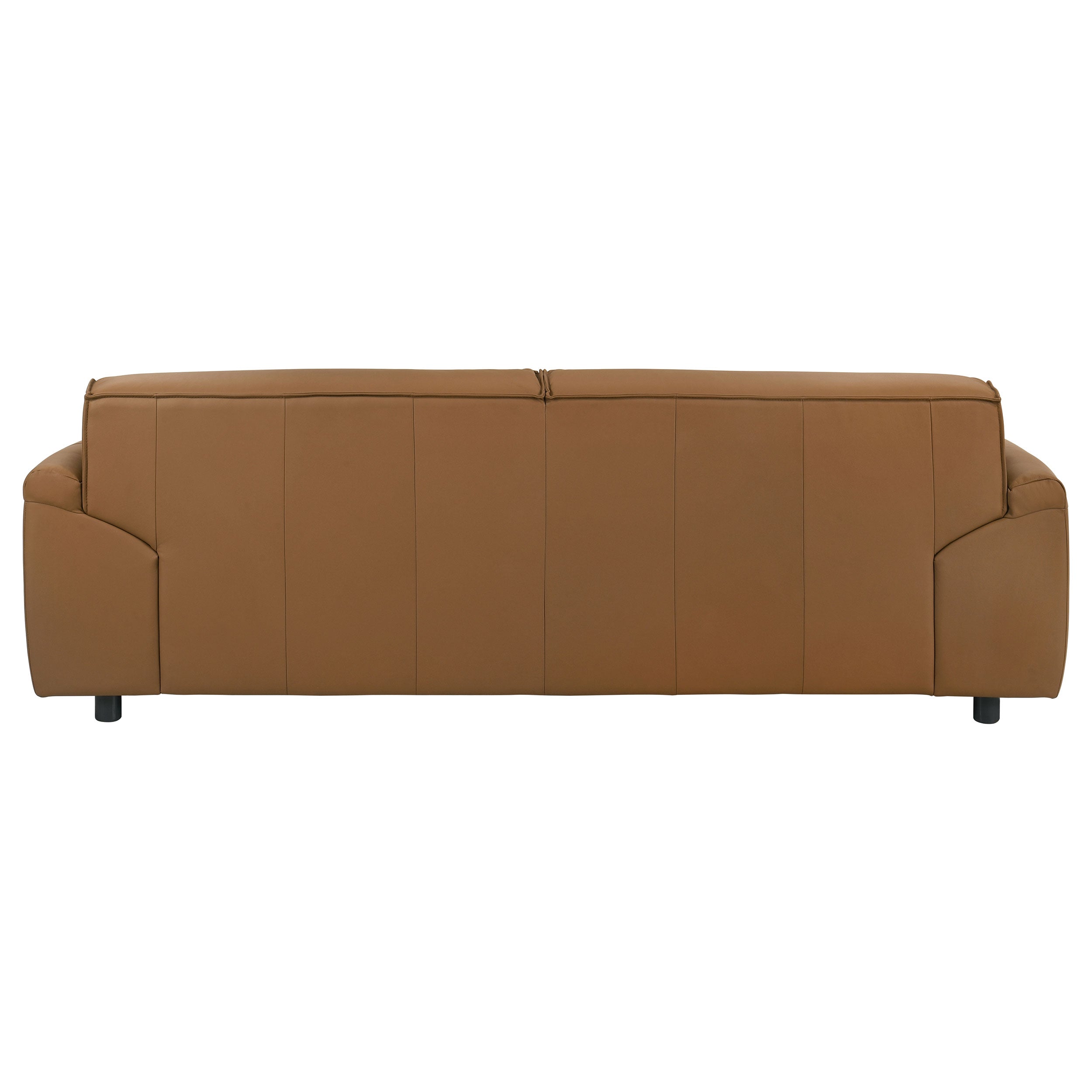 Buxton Top Grain Leather Upholstered Sofa Orange — view 7
