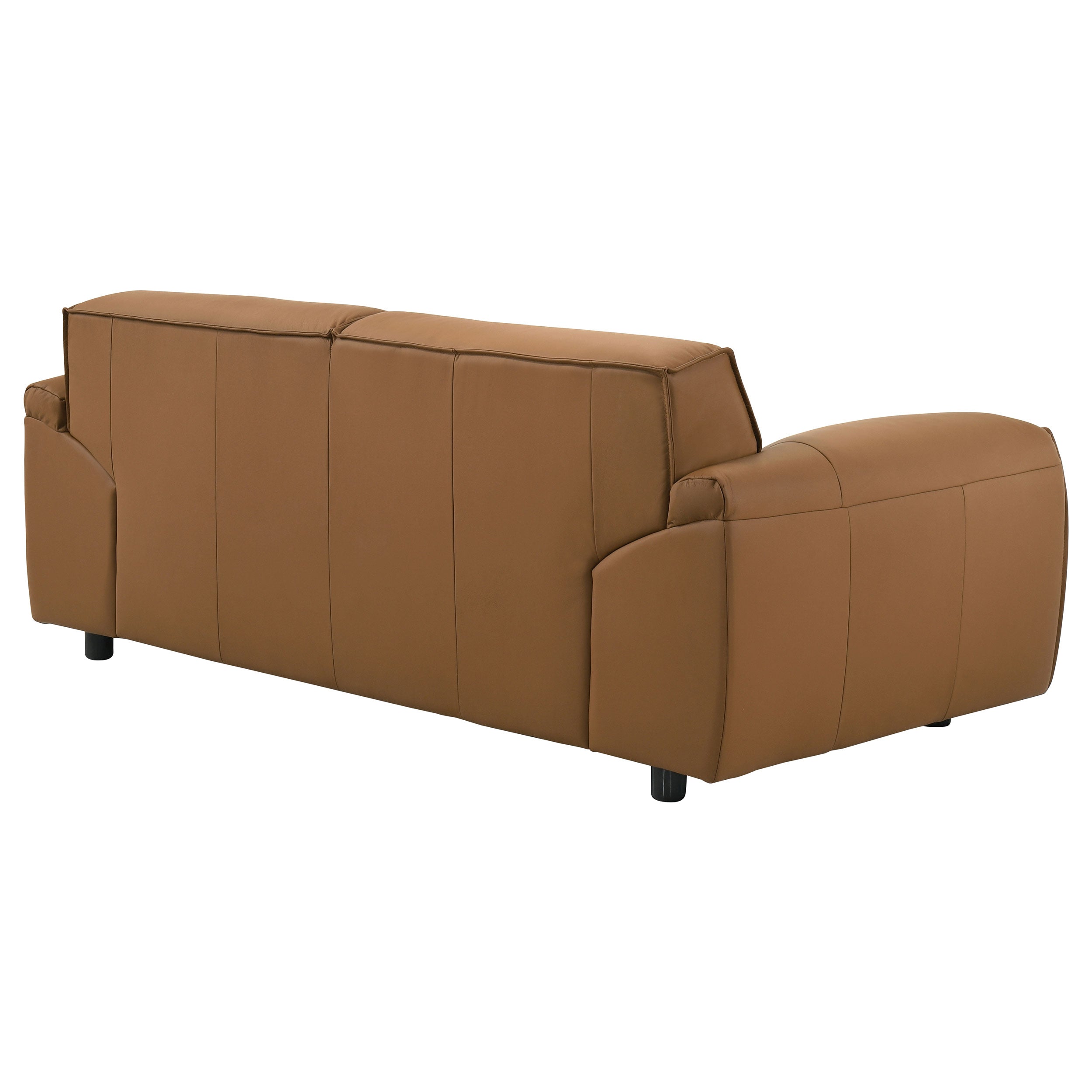 Buxton Top Grain Leather Upholstered Loveseat Orange — view 8