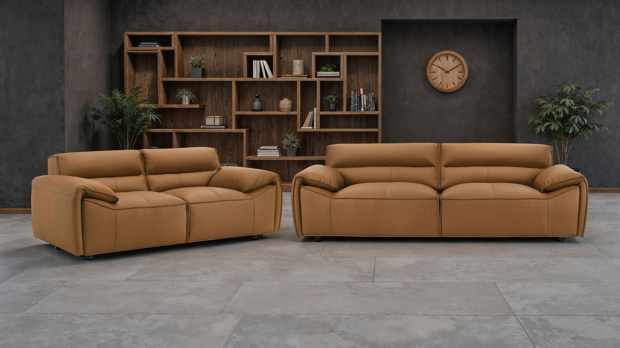 Buxton Top Grain Leather Upholstered Loveseat Orange — view 13