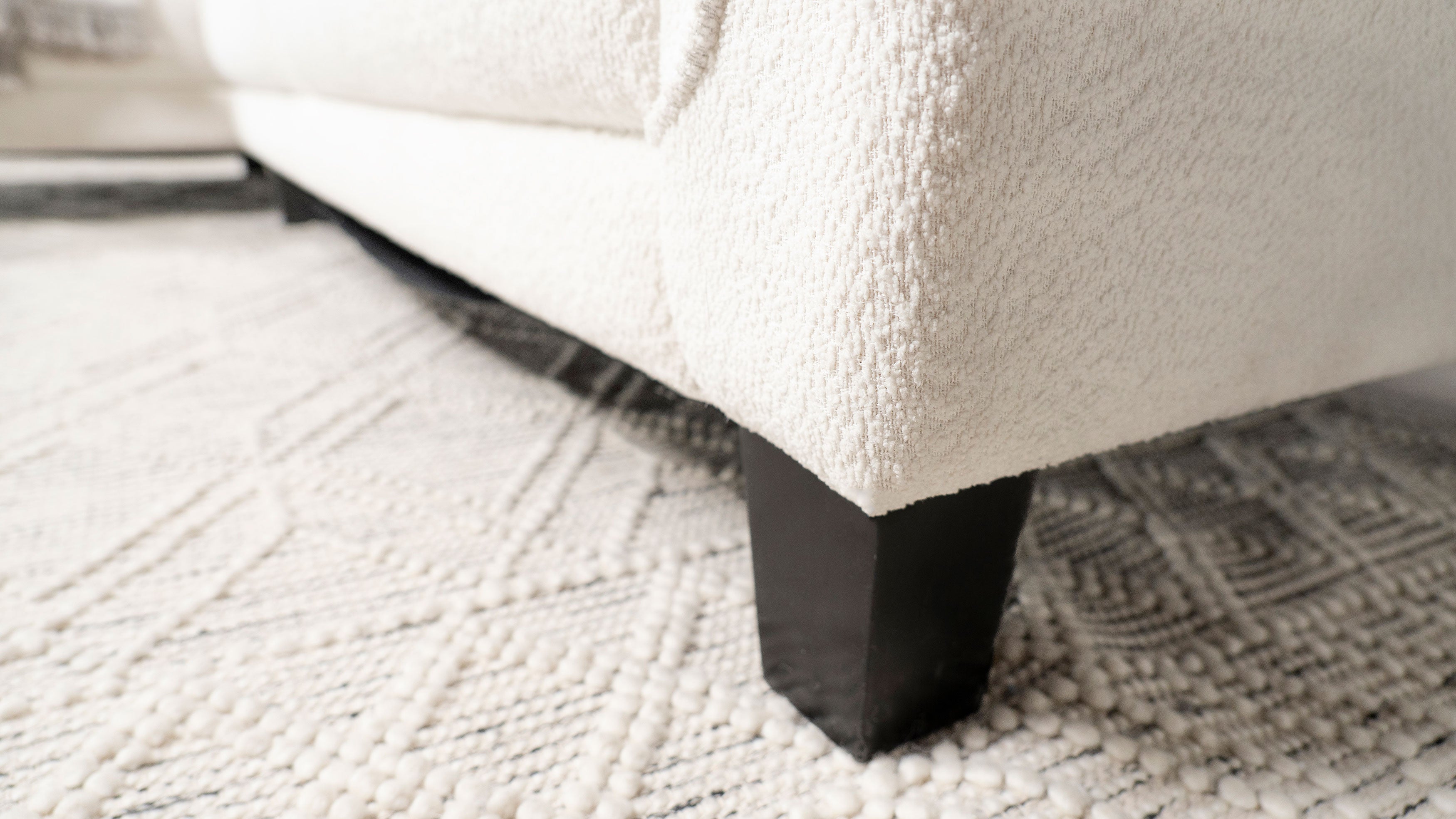 Caspian Upholstered Curved Arm Chaise Sectional Sofa White — view 15