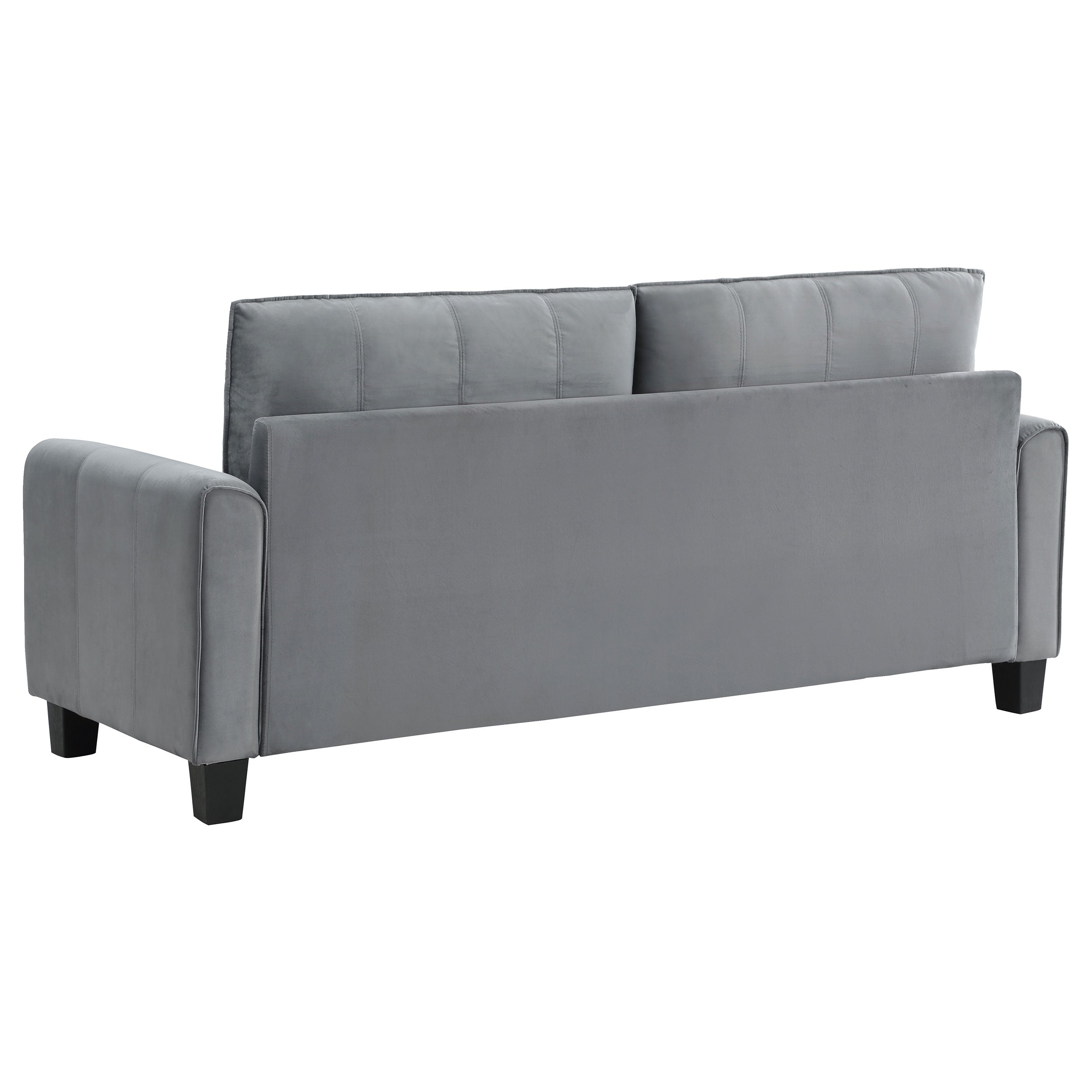 Davis Upholstered Rolled Arm Sofa Grey — view 6