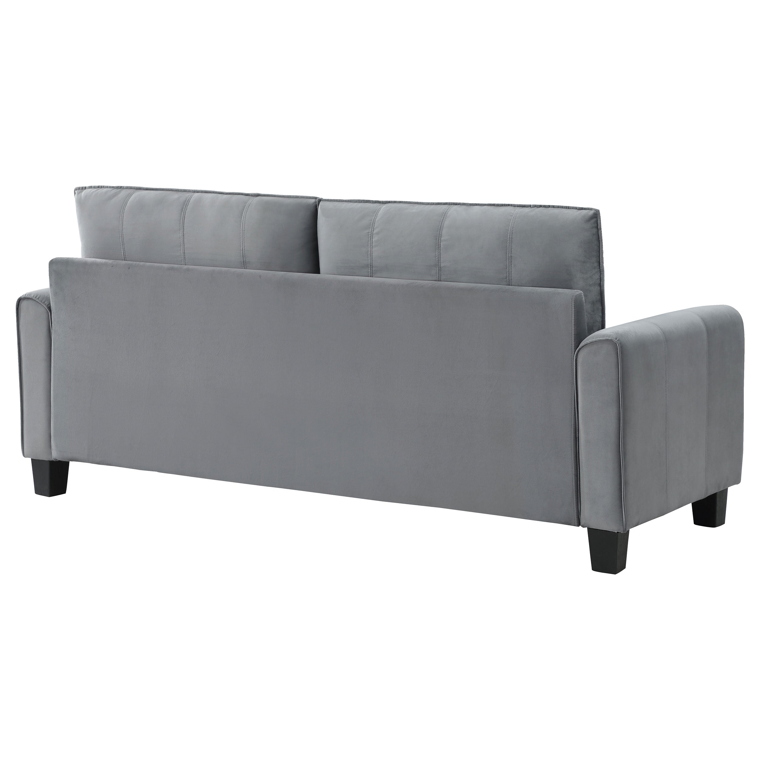 Davis Upholstered Rolled Arm Sofa Grey — view 7
