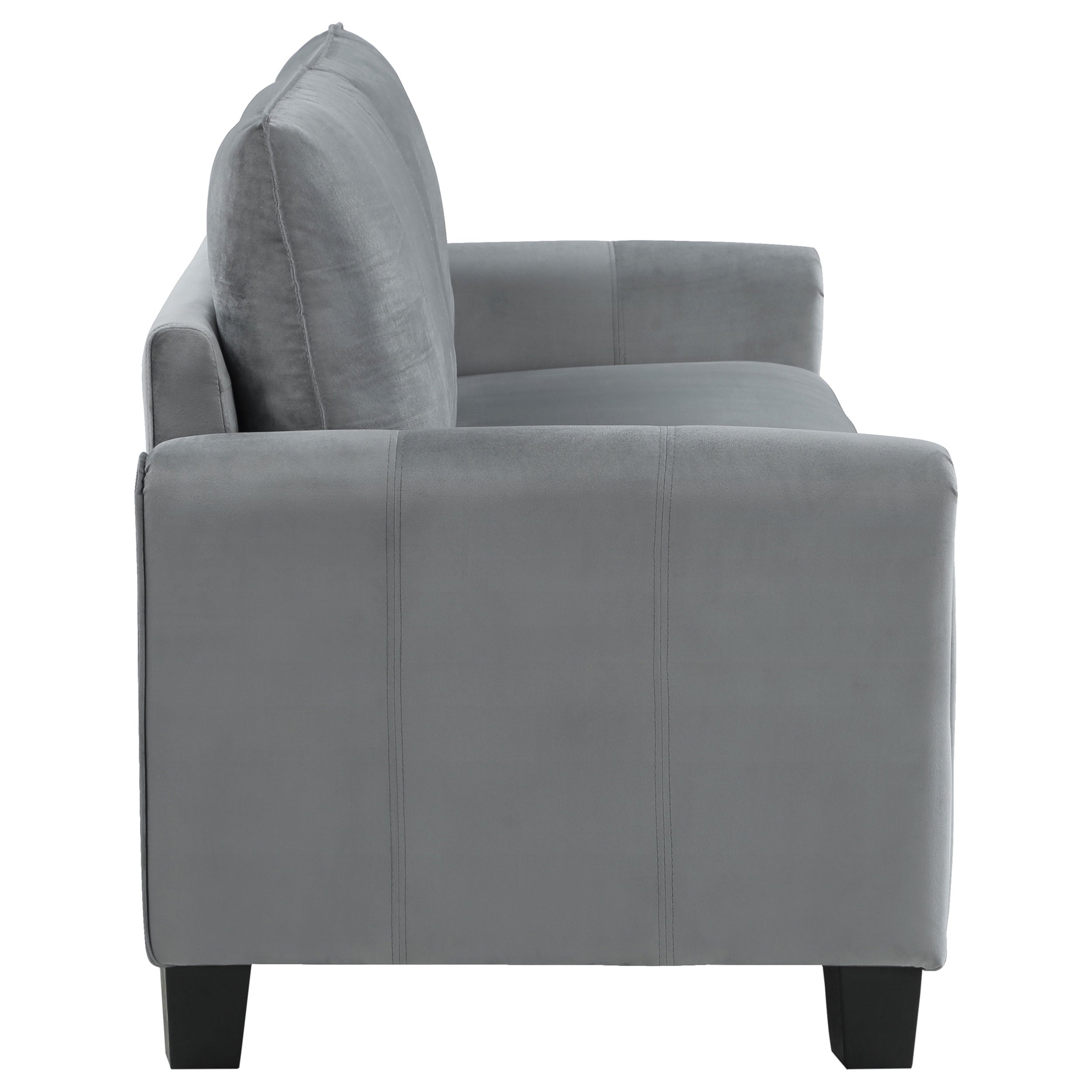 Davis Upholstered Rolled Arm Sofa Grey — view 8