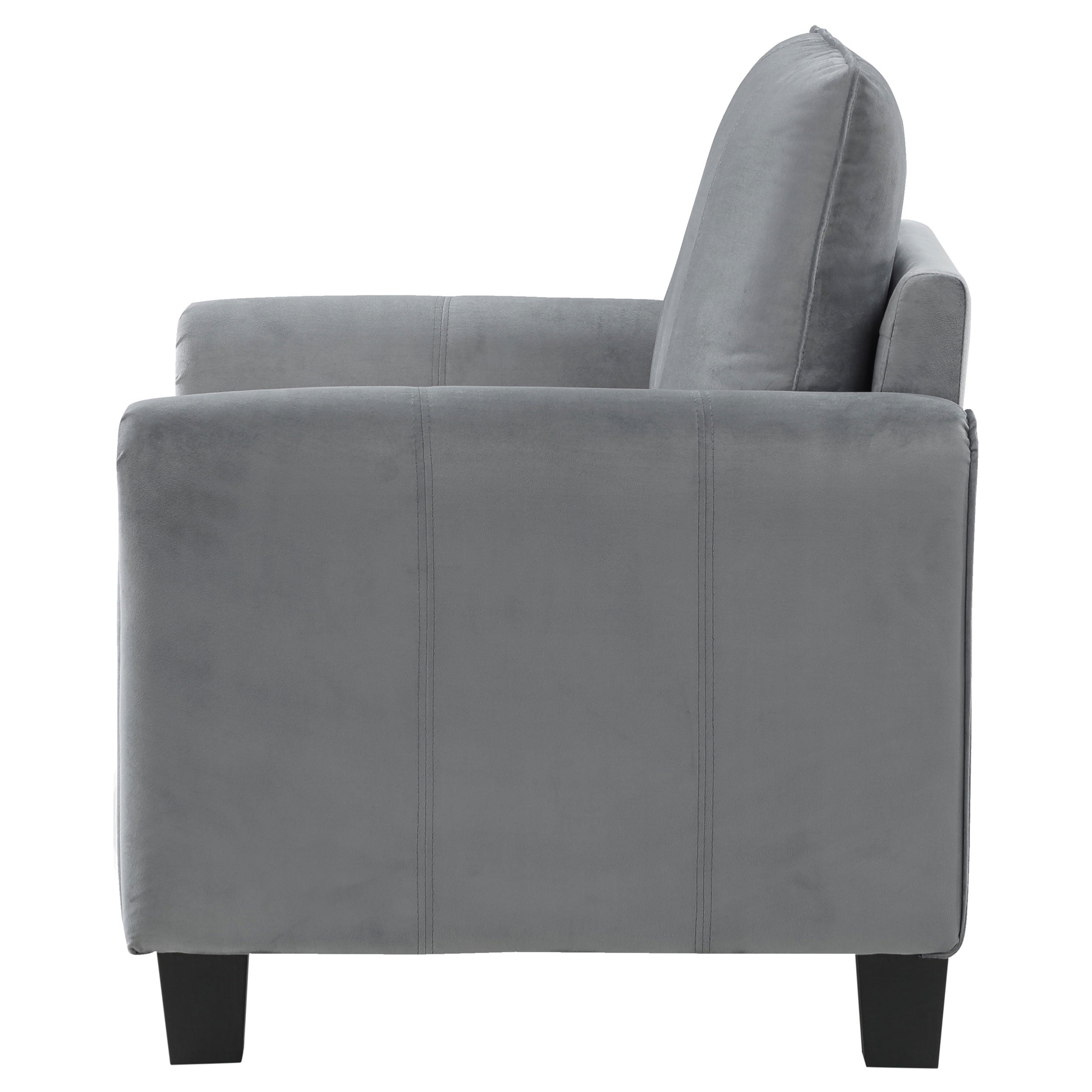 Davis Upholstered Rolled Arm Accent Chair Grey — view 5