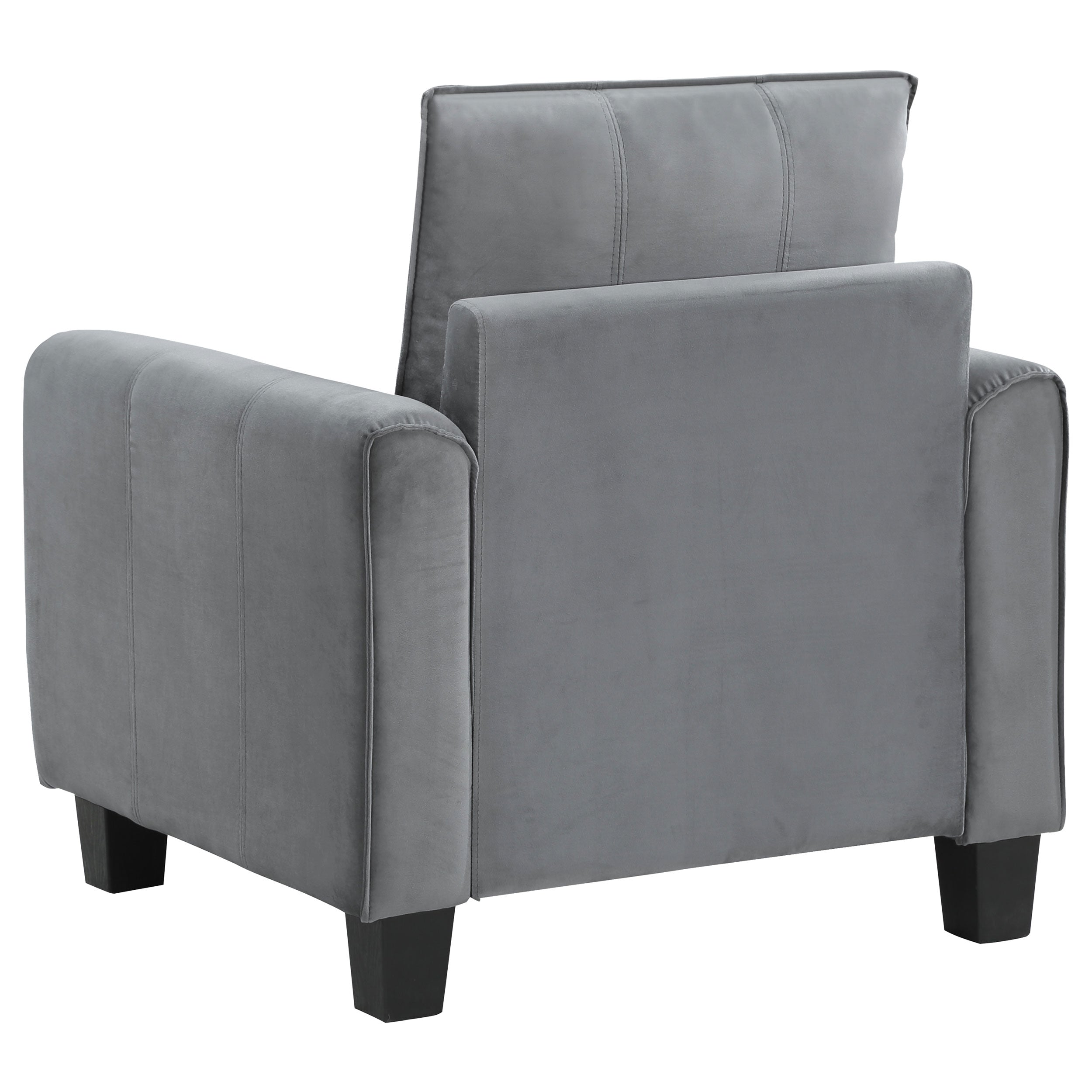Davis Upholstered Rolled Arm Accent Chair Grey — view 6