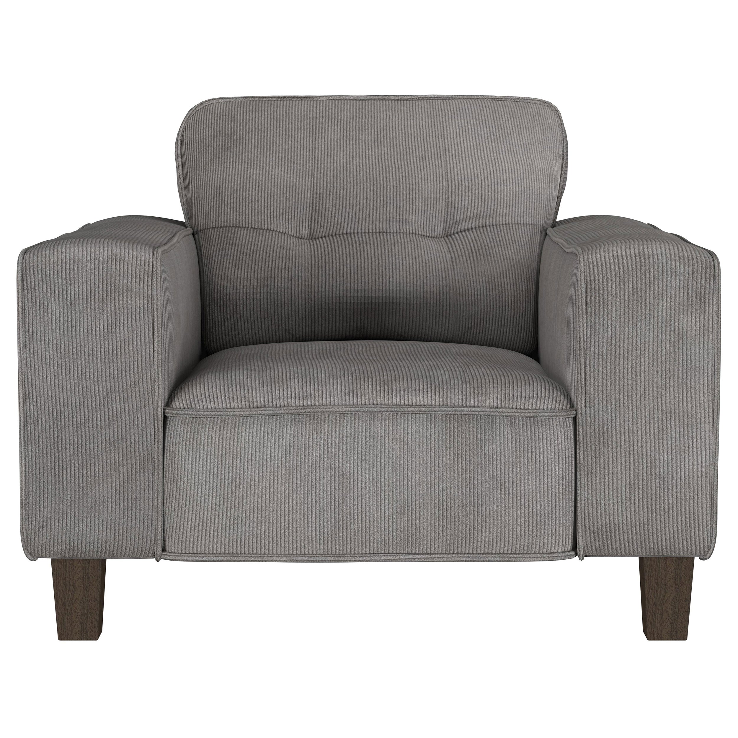 Deerhurst Upholstered Track Arm Tufted Accent Chair Charcoal — view 3
