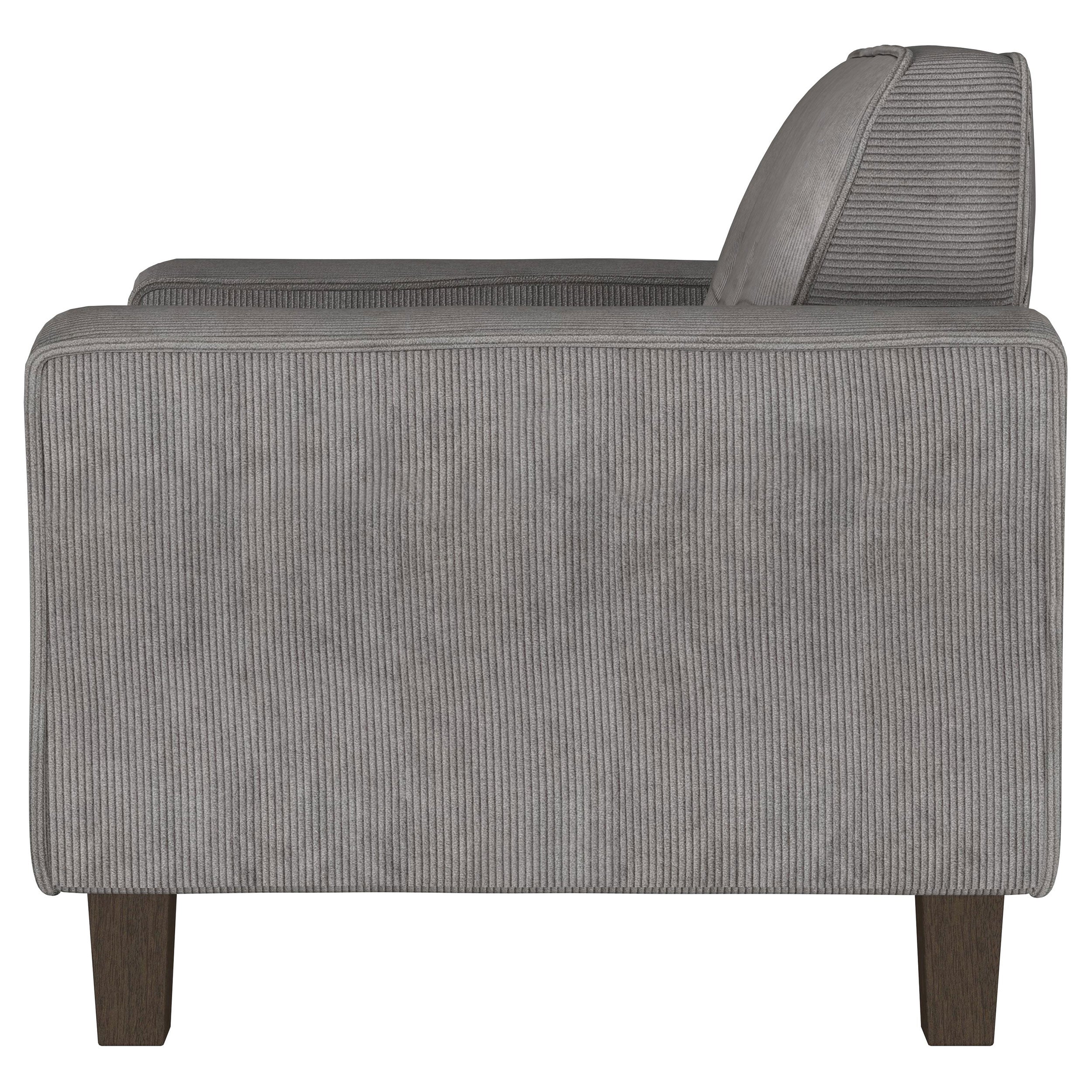 Deerhurst Upholstered Track Arm Tufted Accent Chair Charcoal — view 5