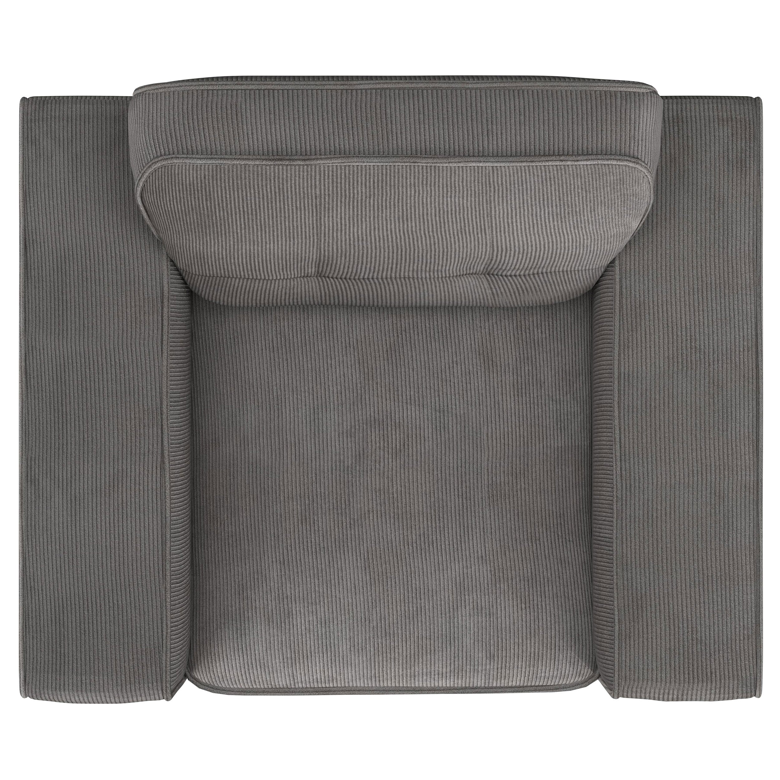 Deerhurst Upholstered Track Arm Tufted Accent Chair Charcoal — view 10