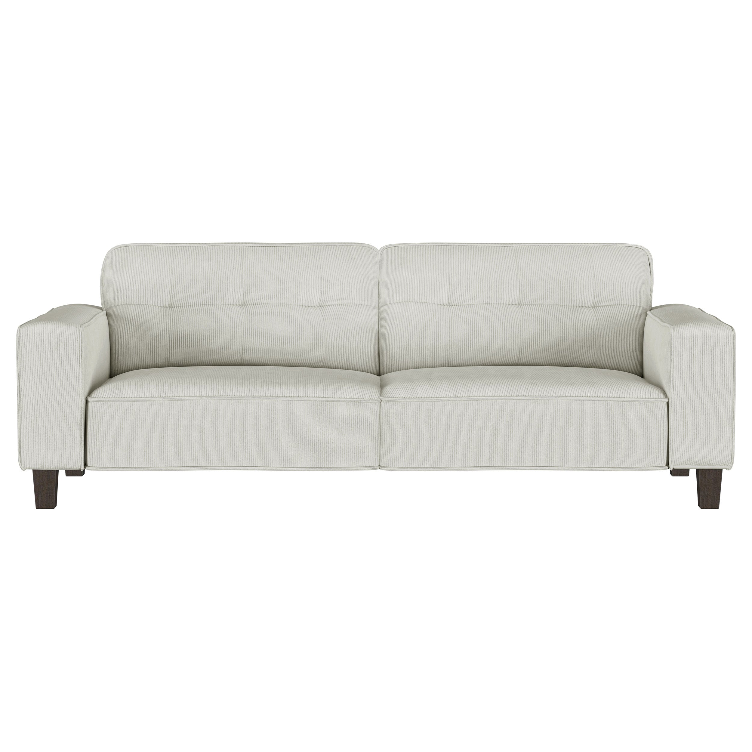 Deerhurst Upholstered Track Arm Tufted Sofa Greige — view 3