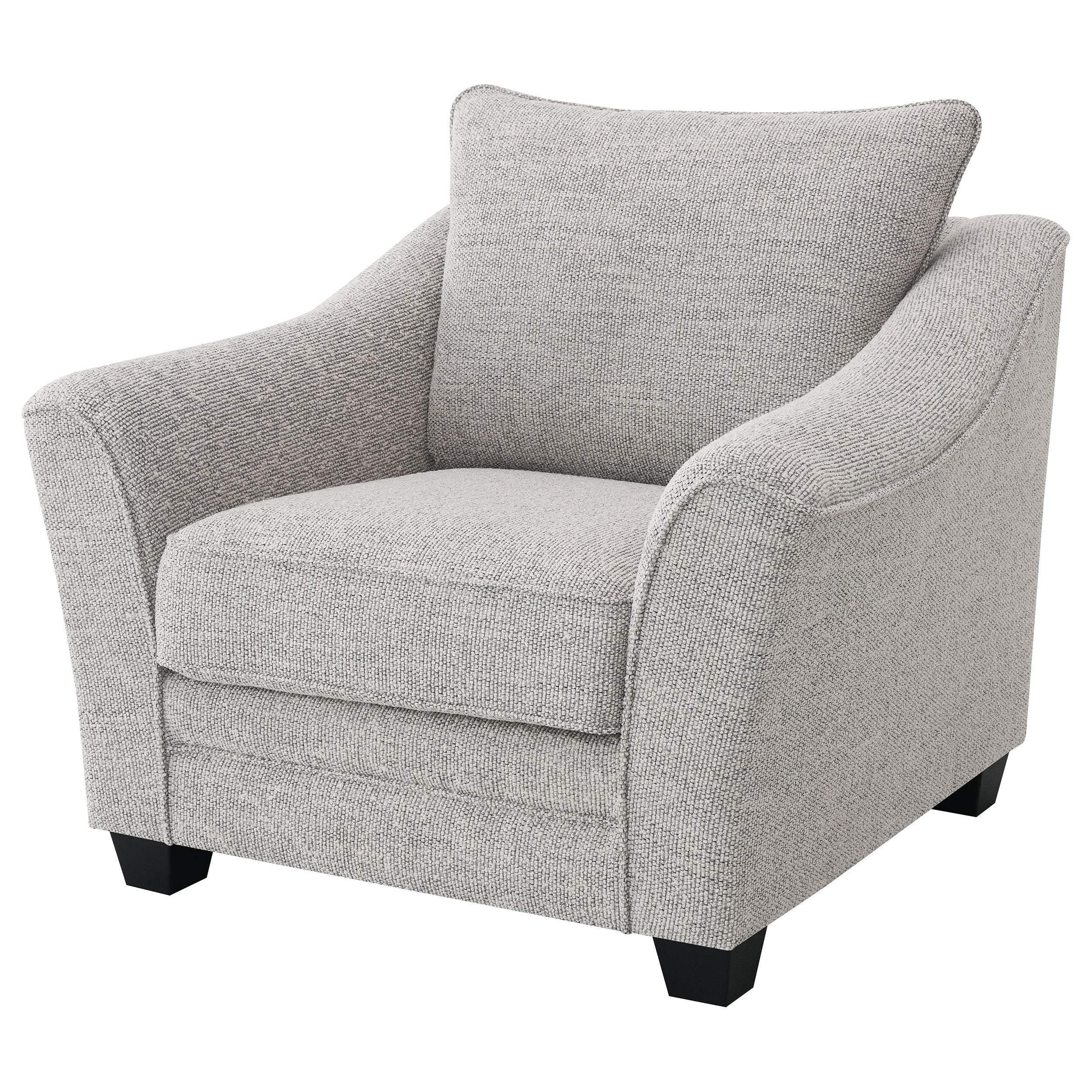 Tomkins Boucle Upholstered Chair Light Grey — view 4