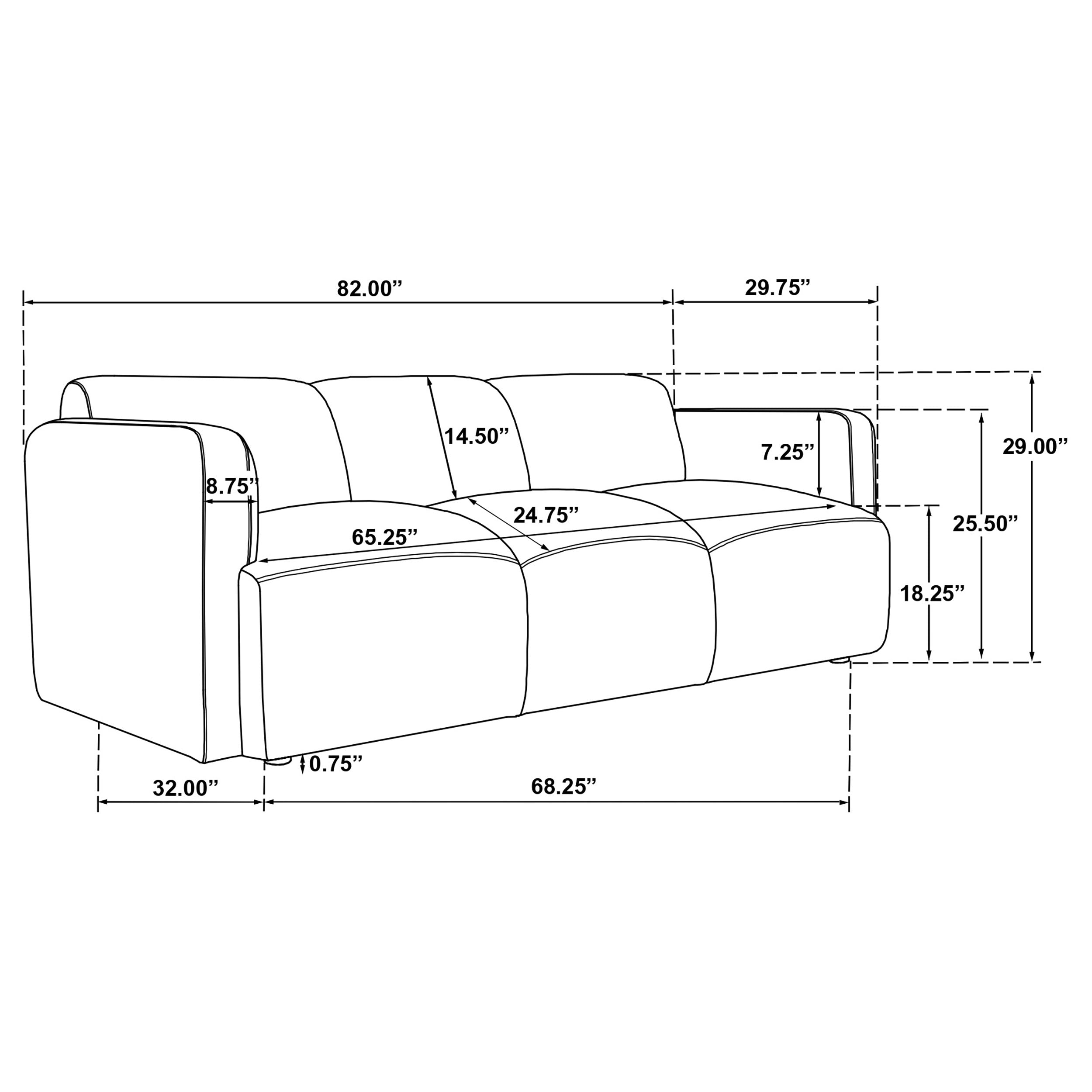 Dorset 3-piece Upholstered Round Track Arm Sofa Set White — view 16