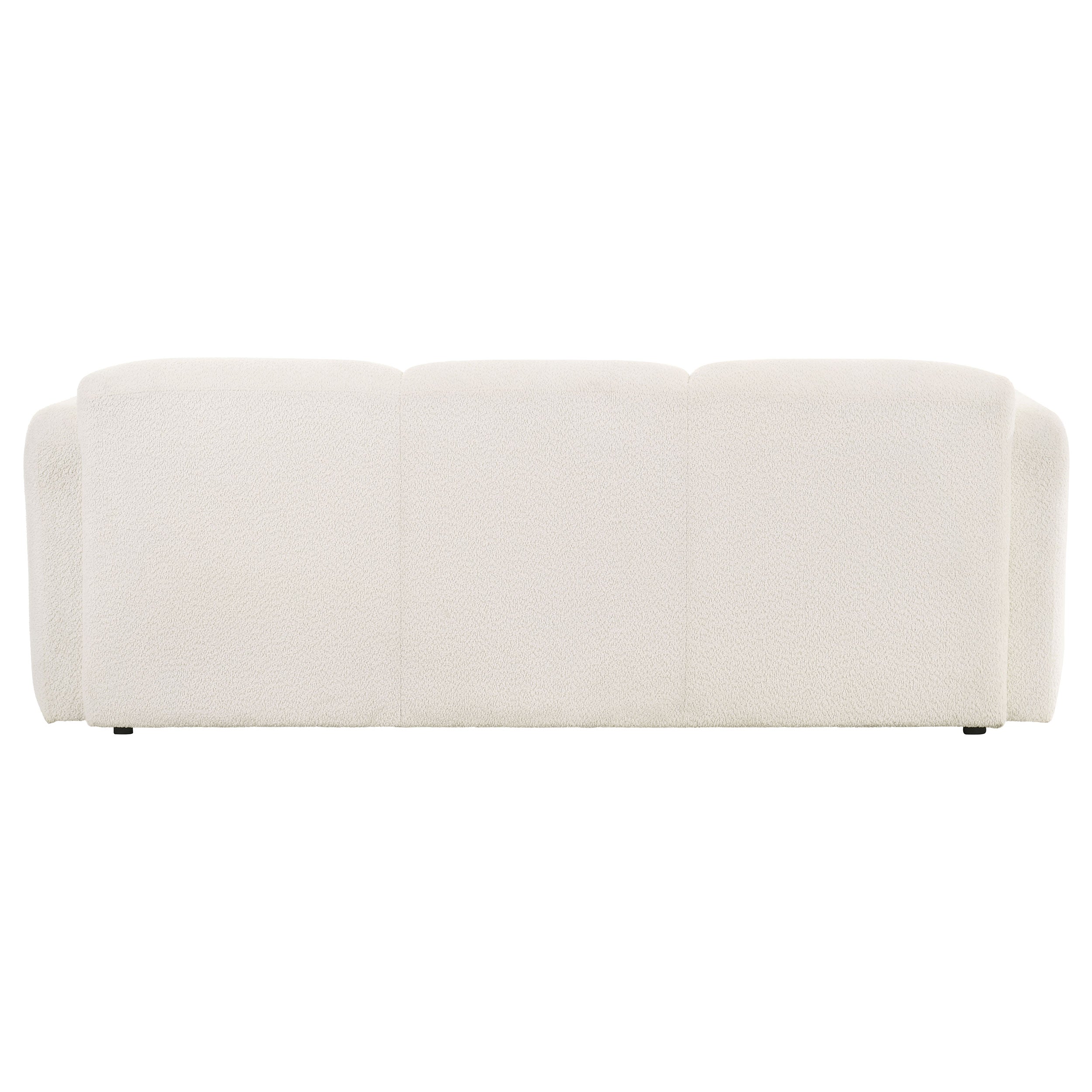 Dorset Fabric Upholstered Round Track Arm Sofa White — view 7