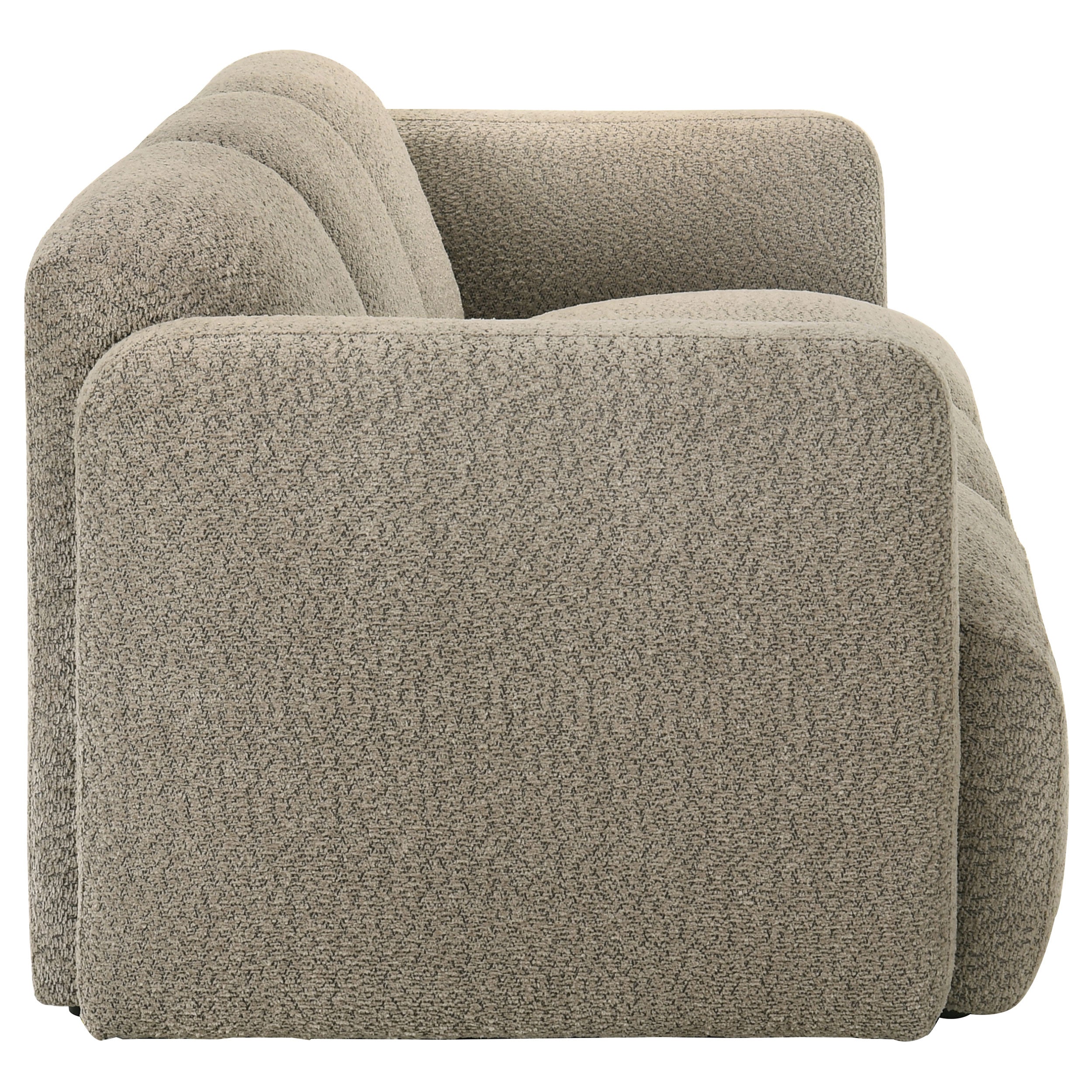 Dorset 2-piece Upholstered Round Track Arm Sofa Set Brown — view 6
