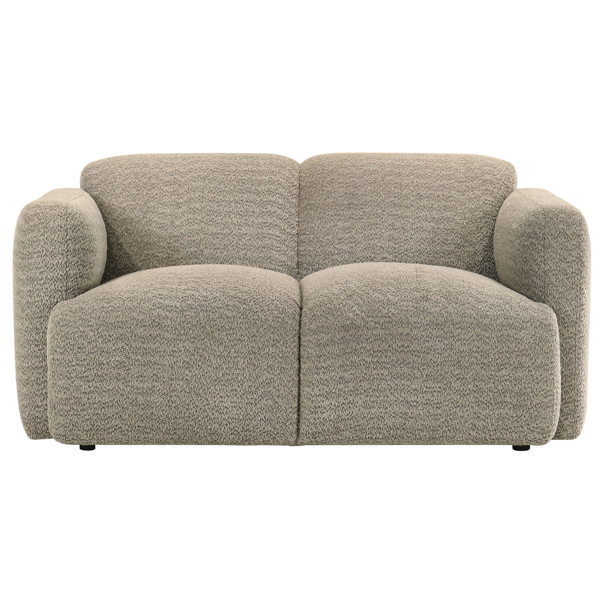 Dorset 2-piece Upholstered Round Track Arm Sofa Set Brown — view 9