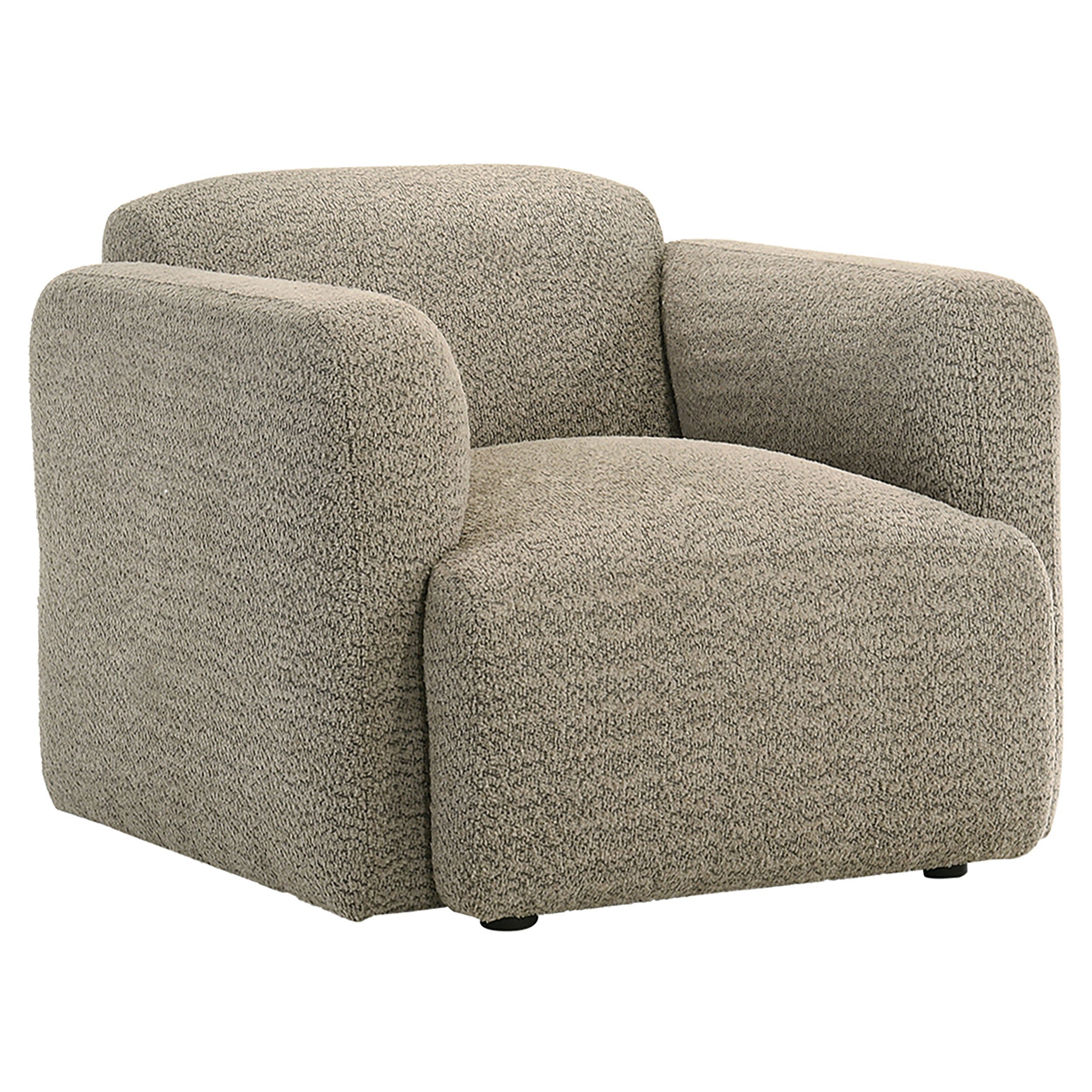 Dorset 3-piece Upholstered Round Track Arm Sofa Set Brown — view 11