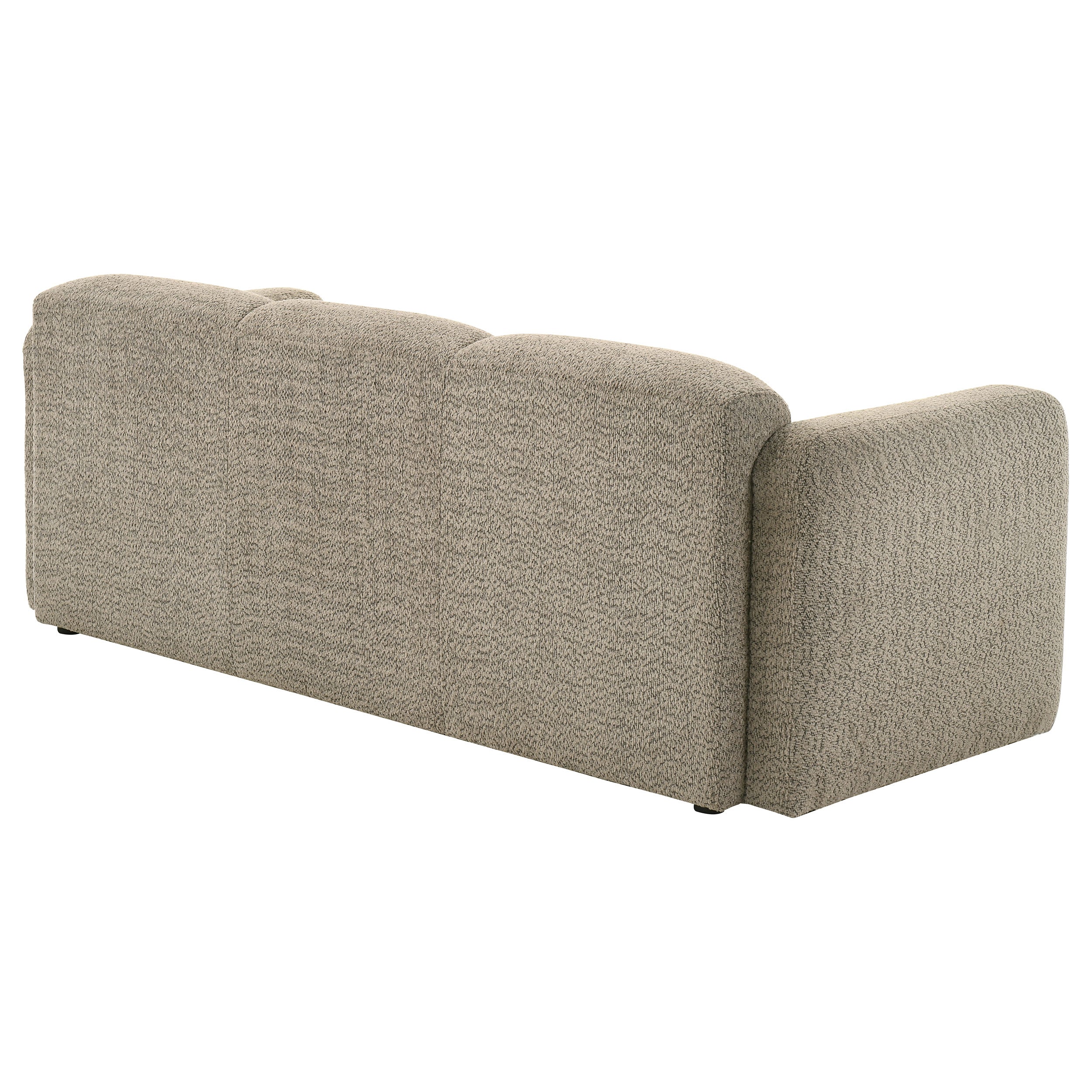 Dorset Fabric Upholstered Round Track Arm Sofa Brown — view 8
