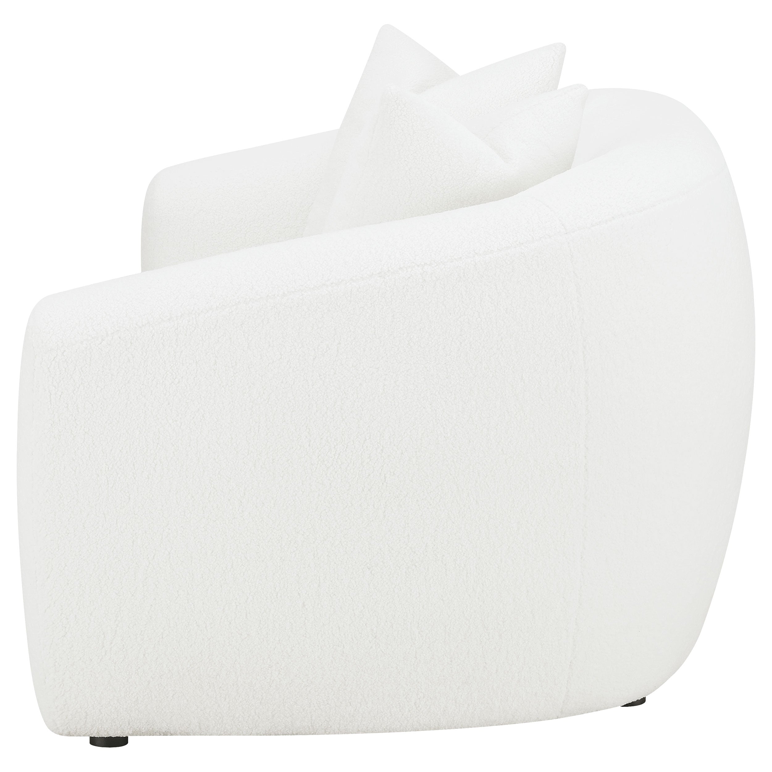 Isabella Faux Sheepskin Upholstered Loveseat Natural — view 5