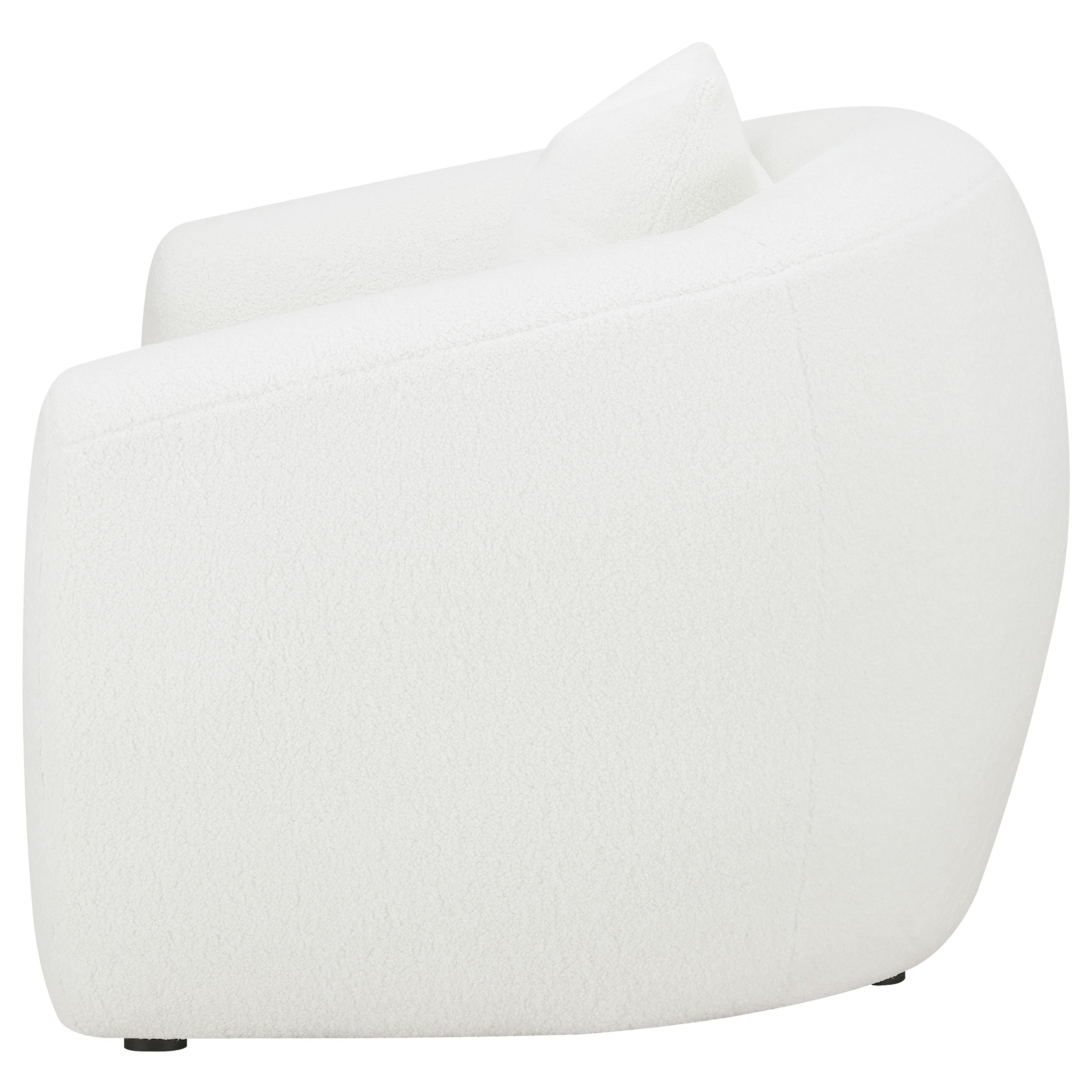 Isabella Faux Sheepskin Upholstered Accent Chair Natural — view 5