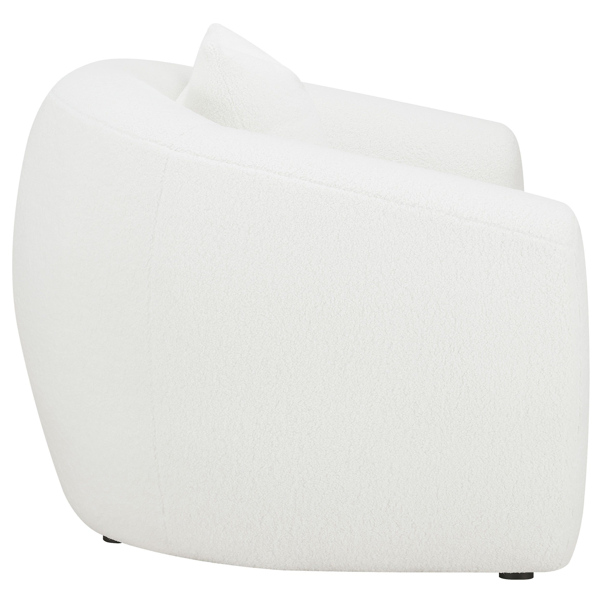 Isabella Faux Sheepskin Upholstered Accent Chair Natural — view 8