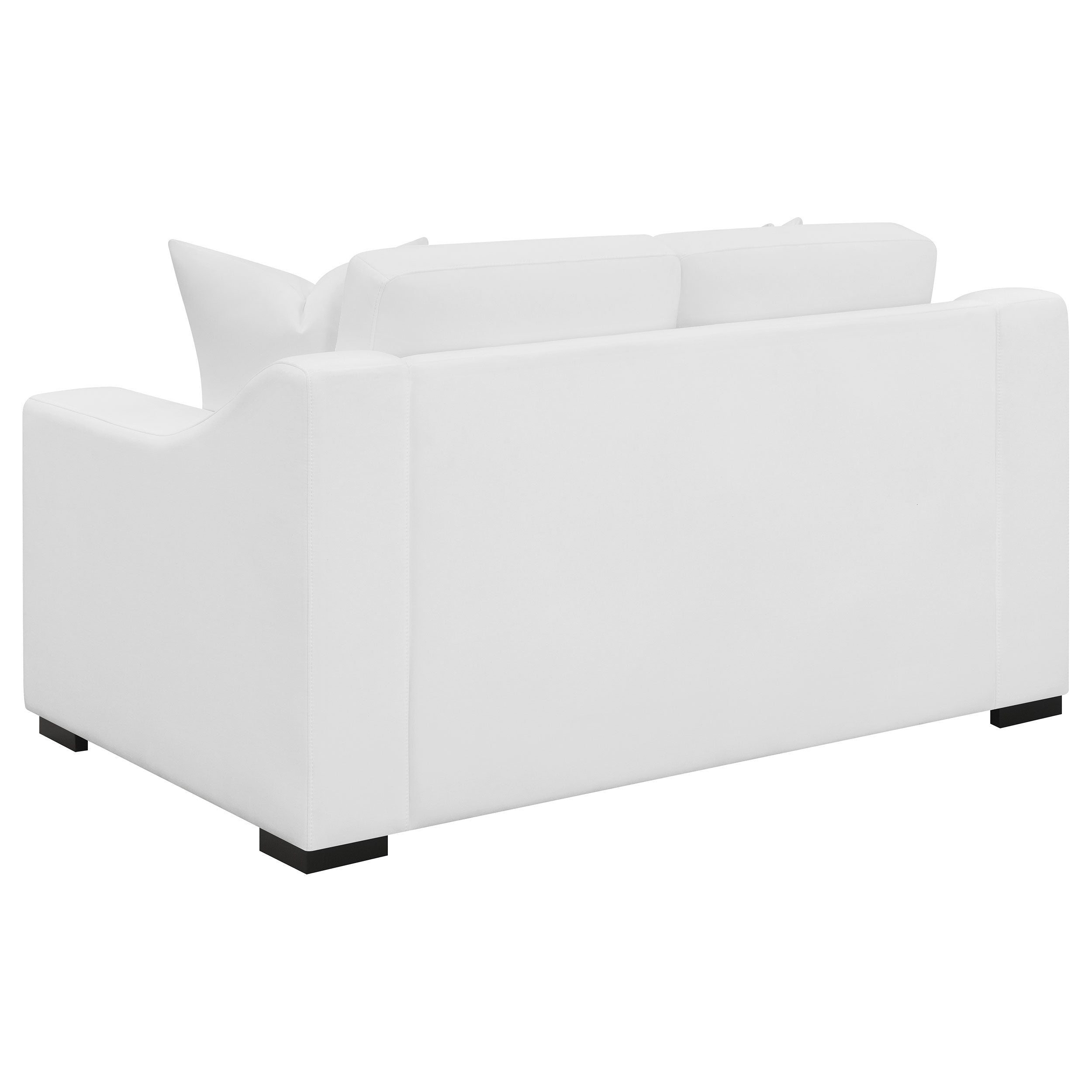 Ashlyn 2-piece Upholstered Sloped Arm Sofa Set White — view 9