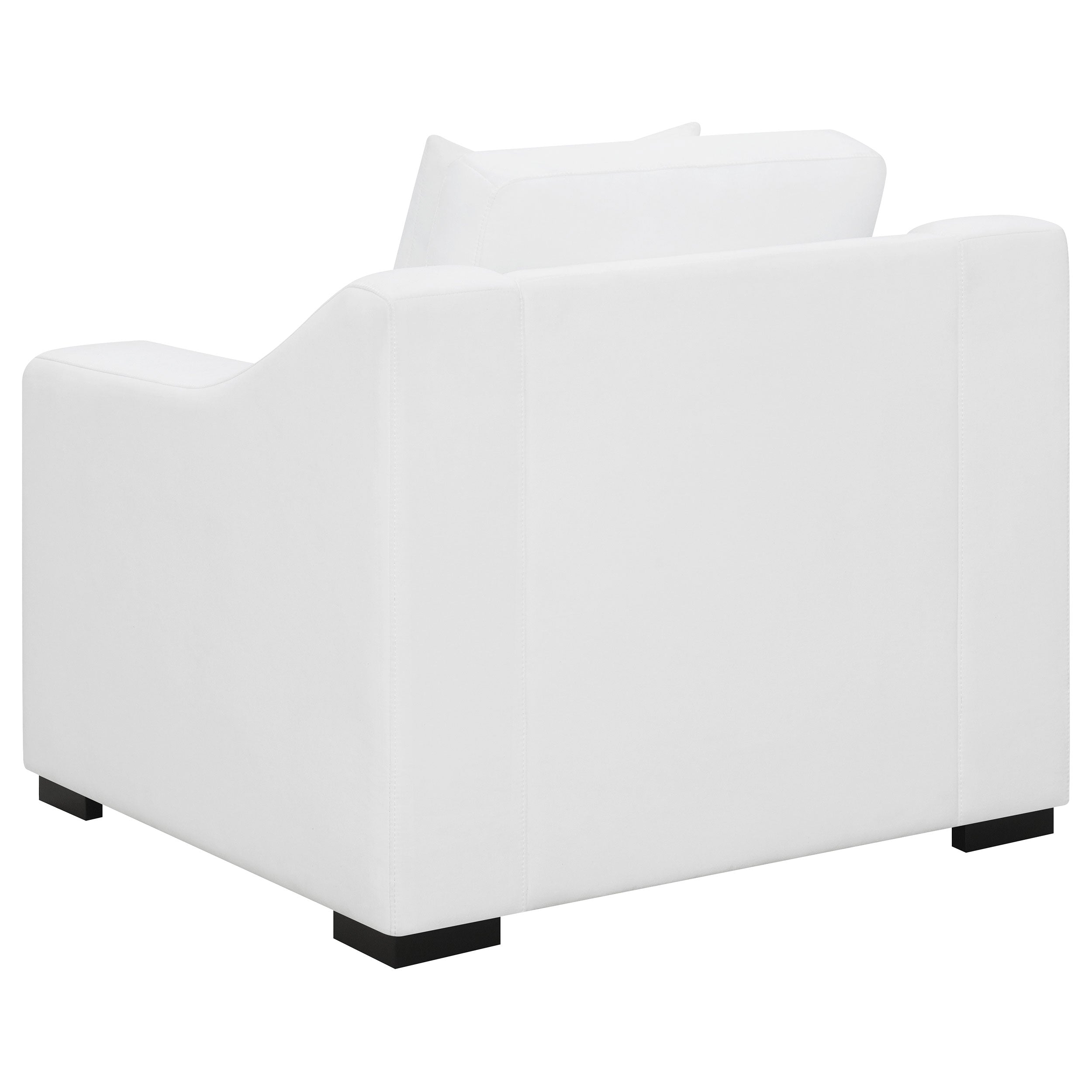 Ashlyn 3-piece Upholstered Sloped Arm Sofa Set White — view 11