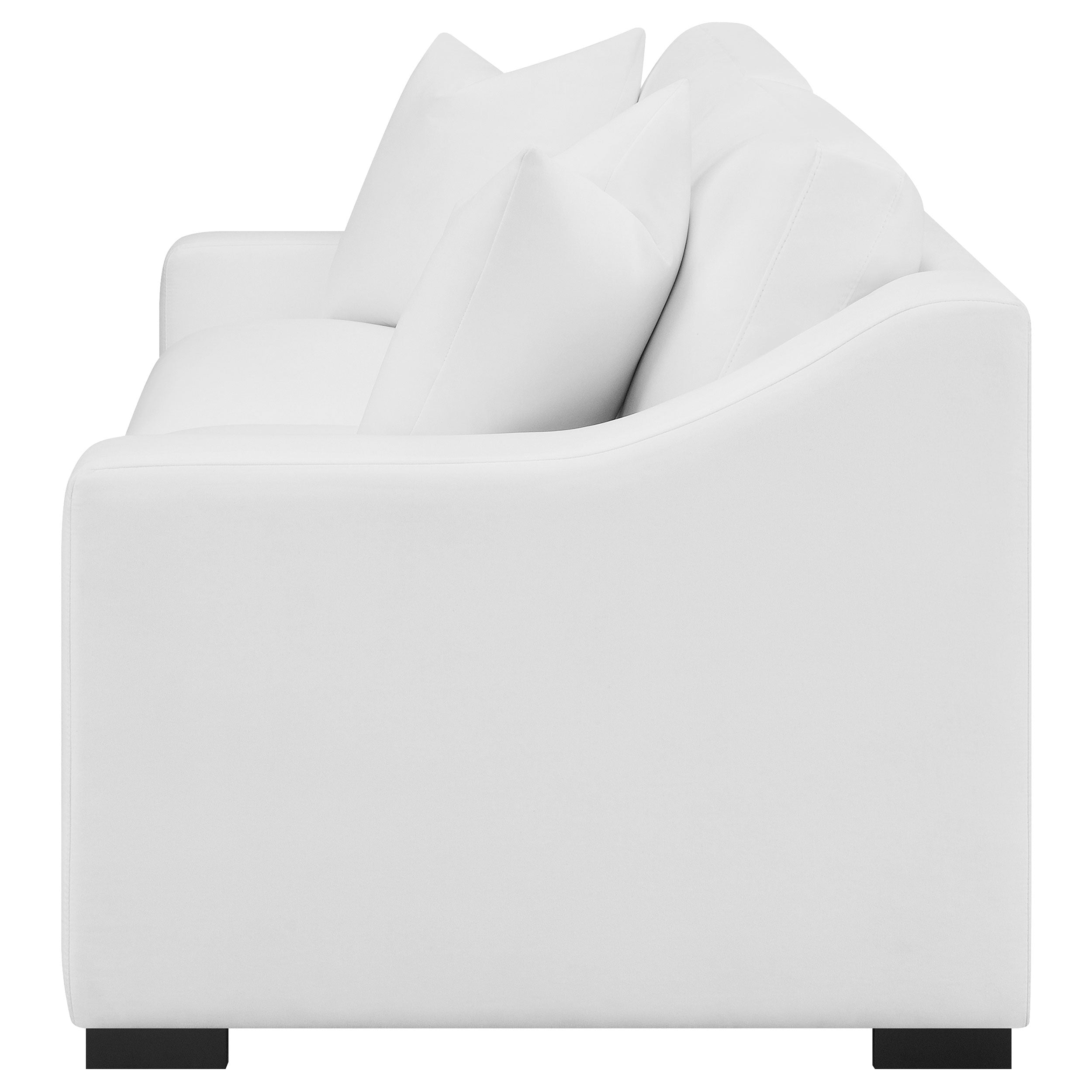 Ashlyn Upholstered Sloped Arm Sofa White — view 5