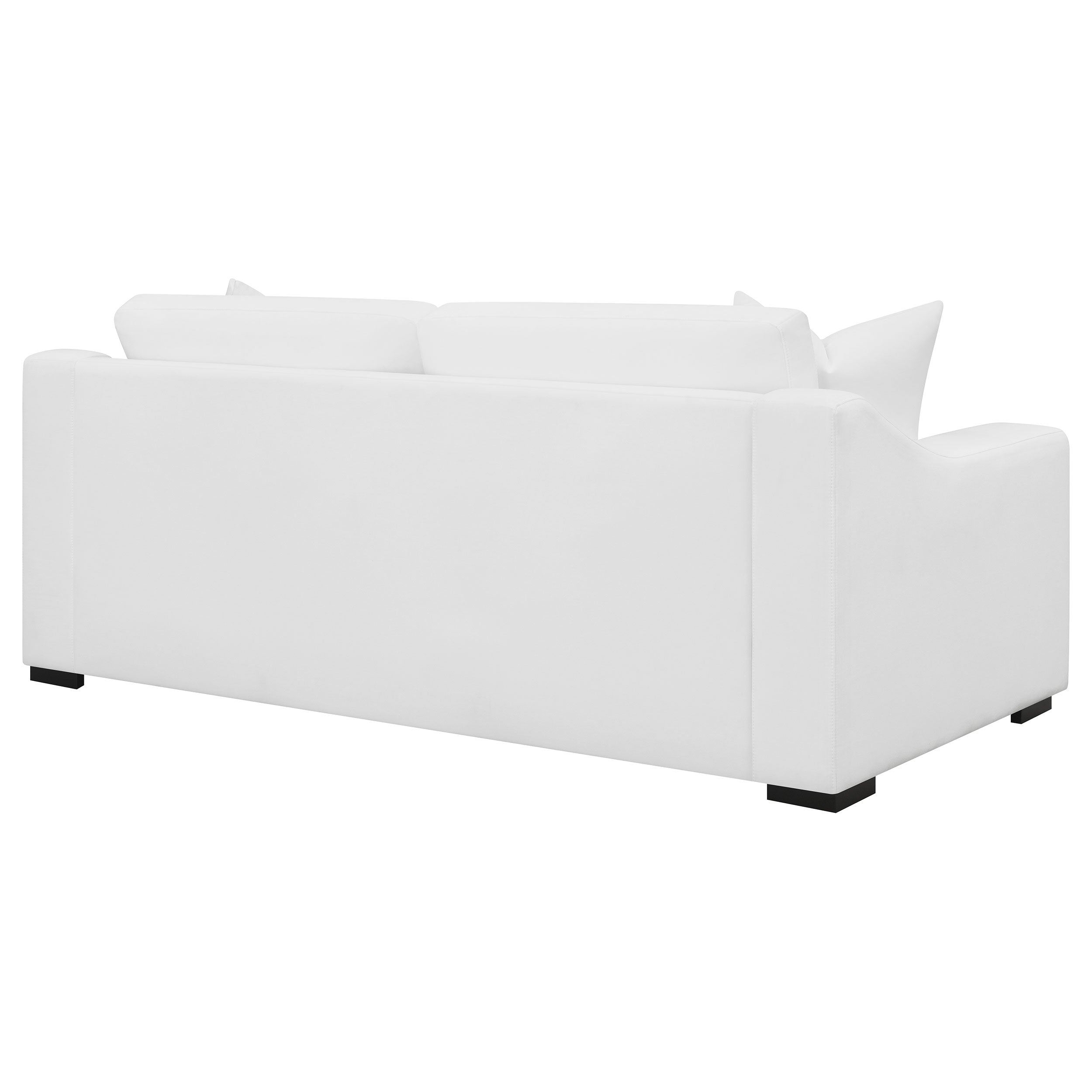 Ashlyn Upholstered Sloped Arm Sofa White — view 7