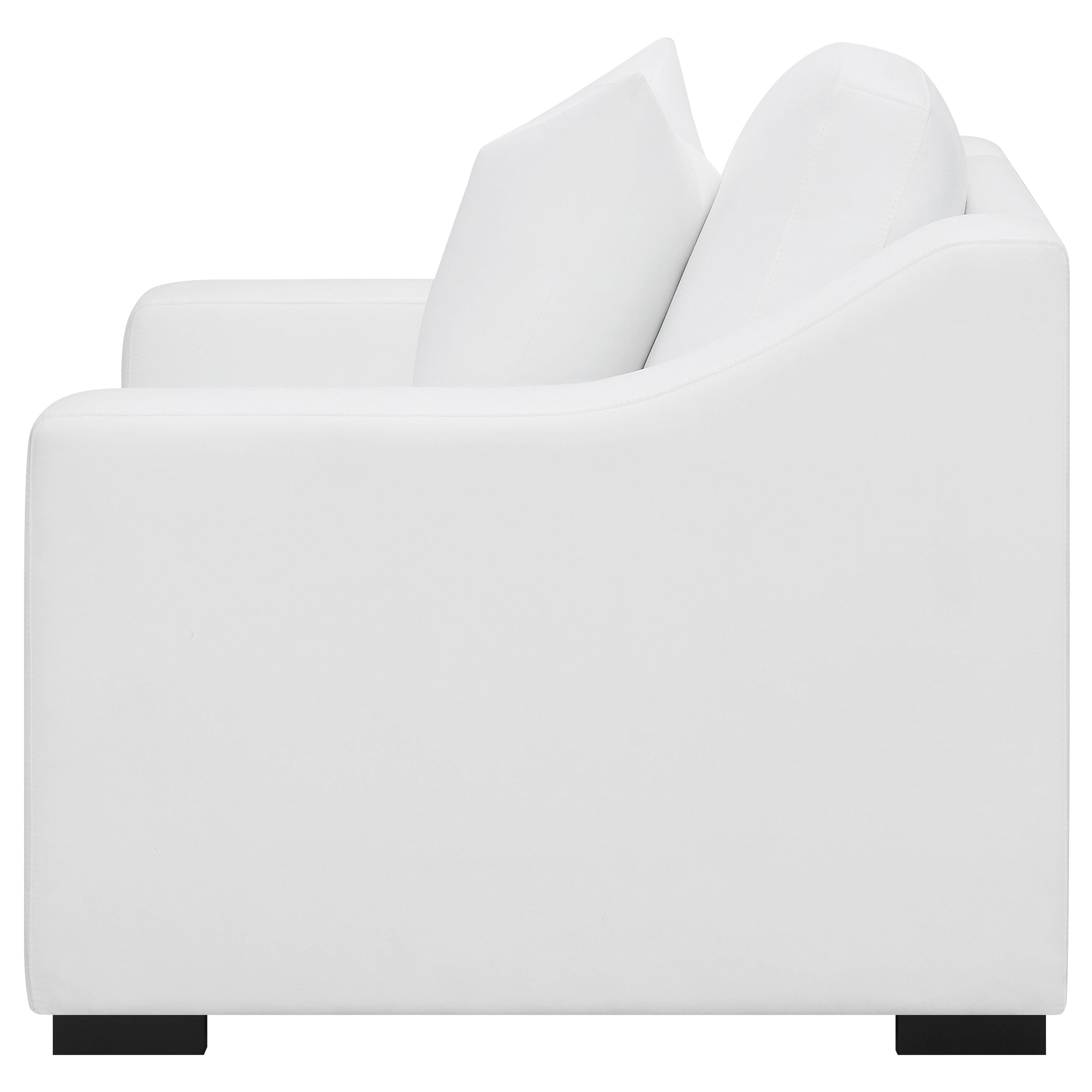Ashlyn Upholstered Sloped Arm Accent Chair White — view 5