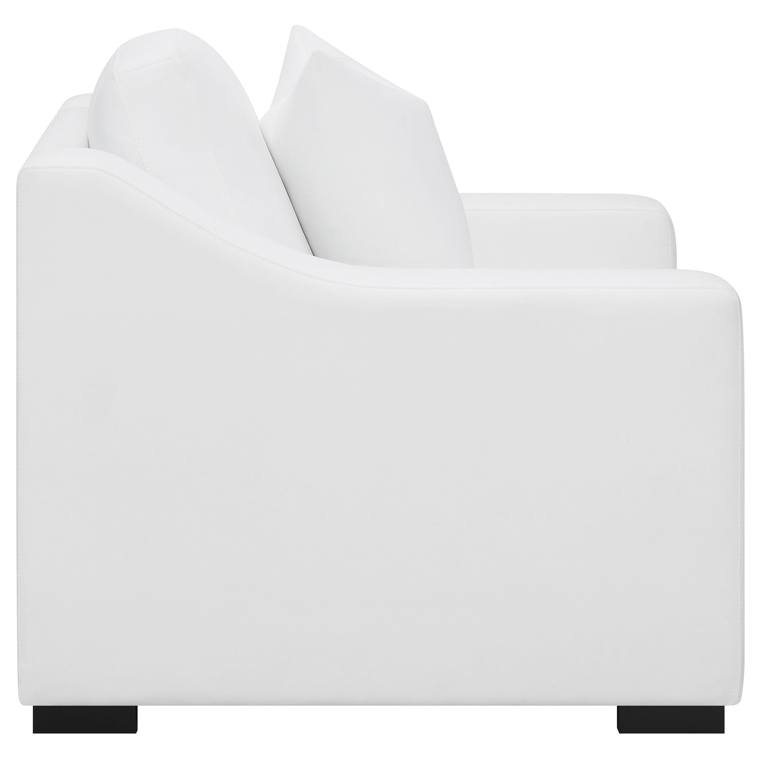 Ashlyn Upholstered Sloped Arm Accent Chair White — view 8