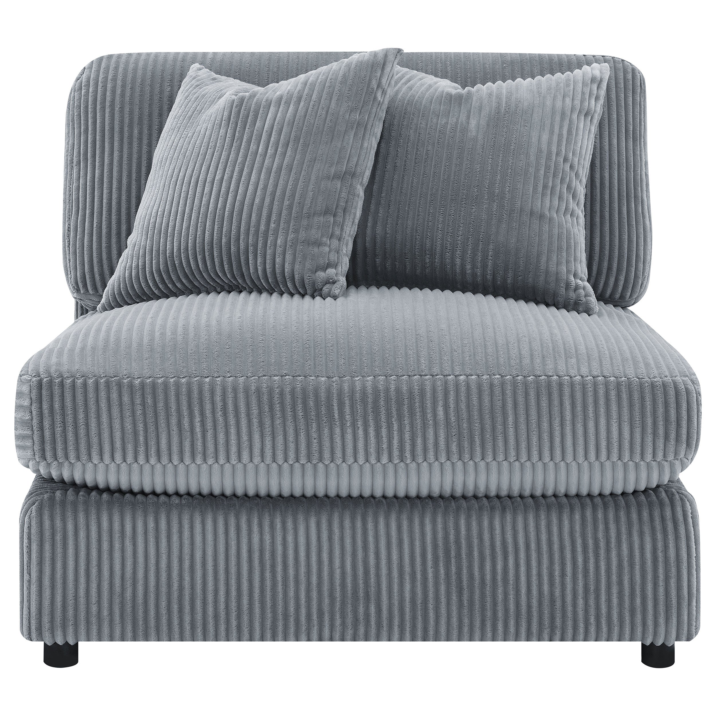 Blaine Upholstered Reversible Chaise Sectional Sofa Fog — view 13