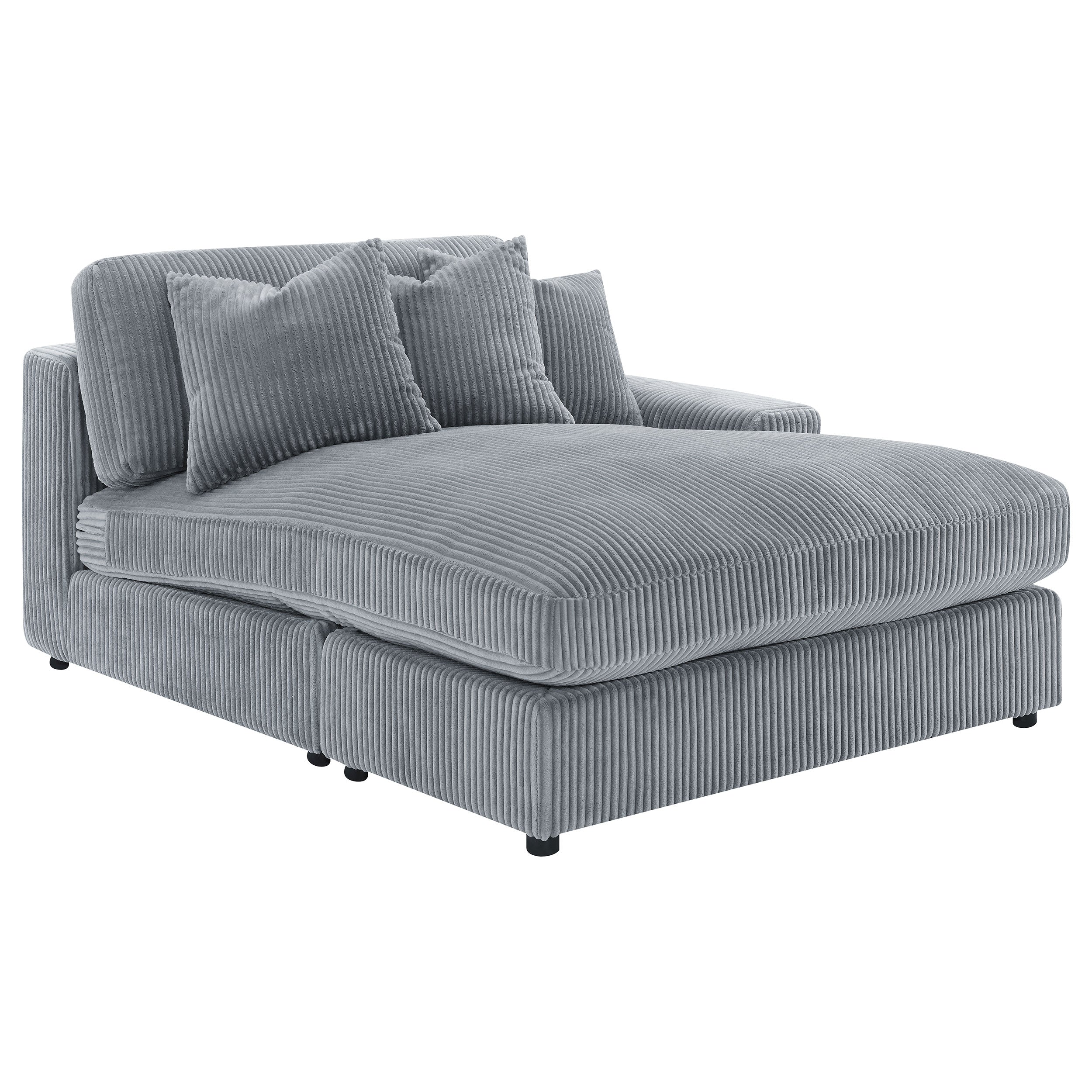 Blaine Upholstered Reversible Chaise Sectional Sofa Fog — view 10