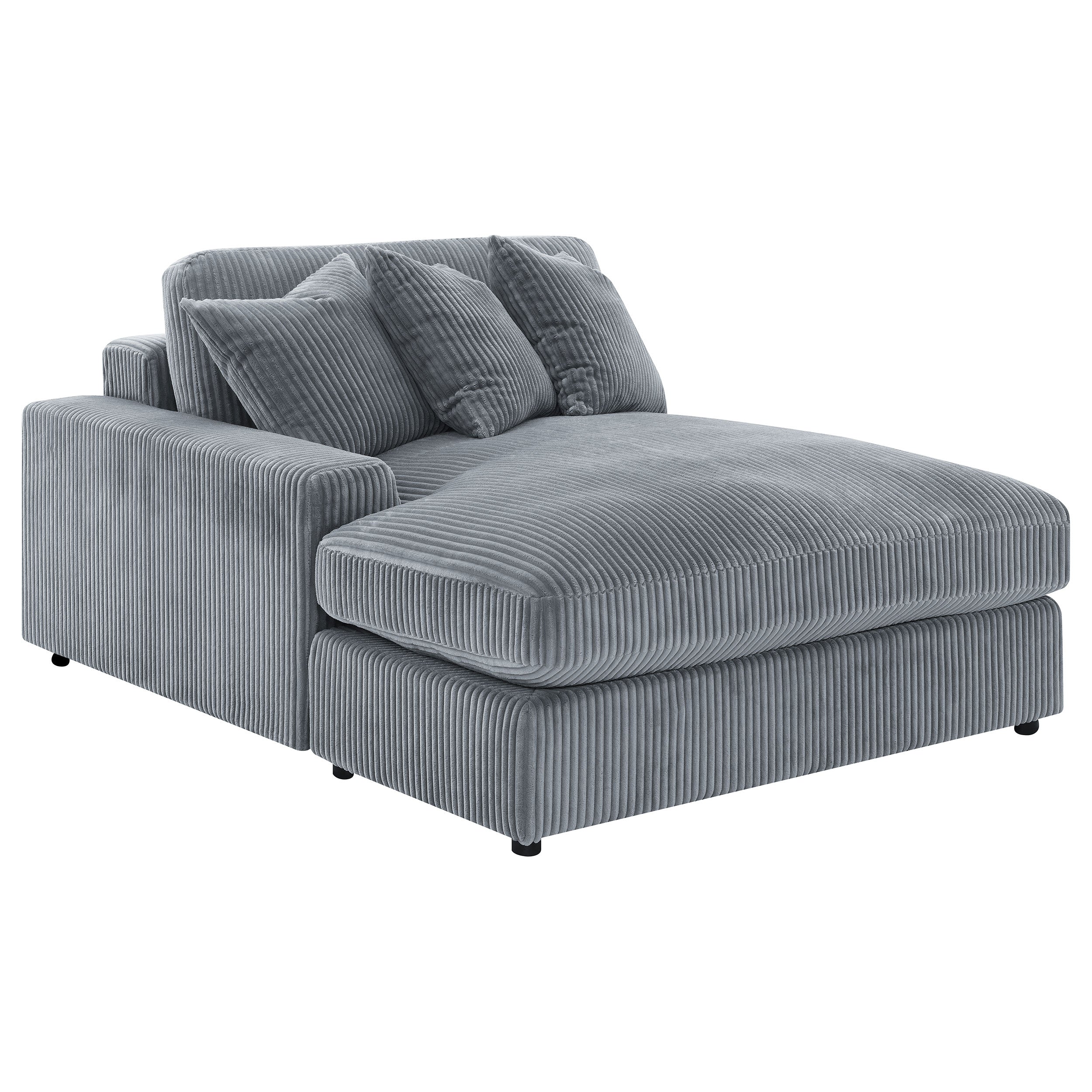 Blaine Upholstered Reversible Chaise Sectional Sofa Fog — view 11
