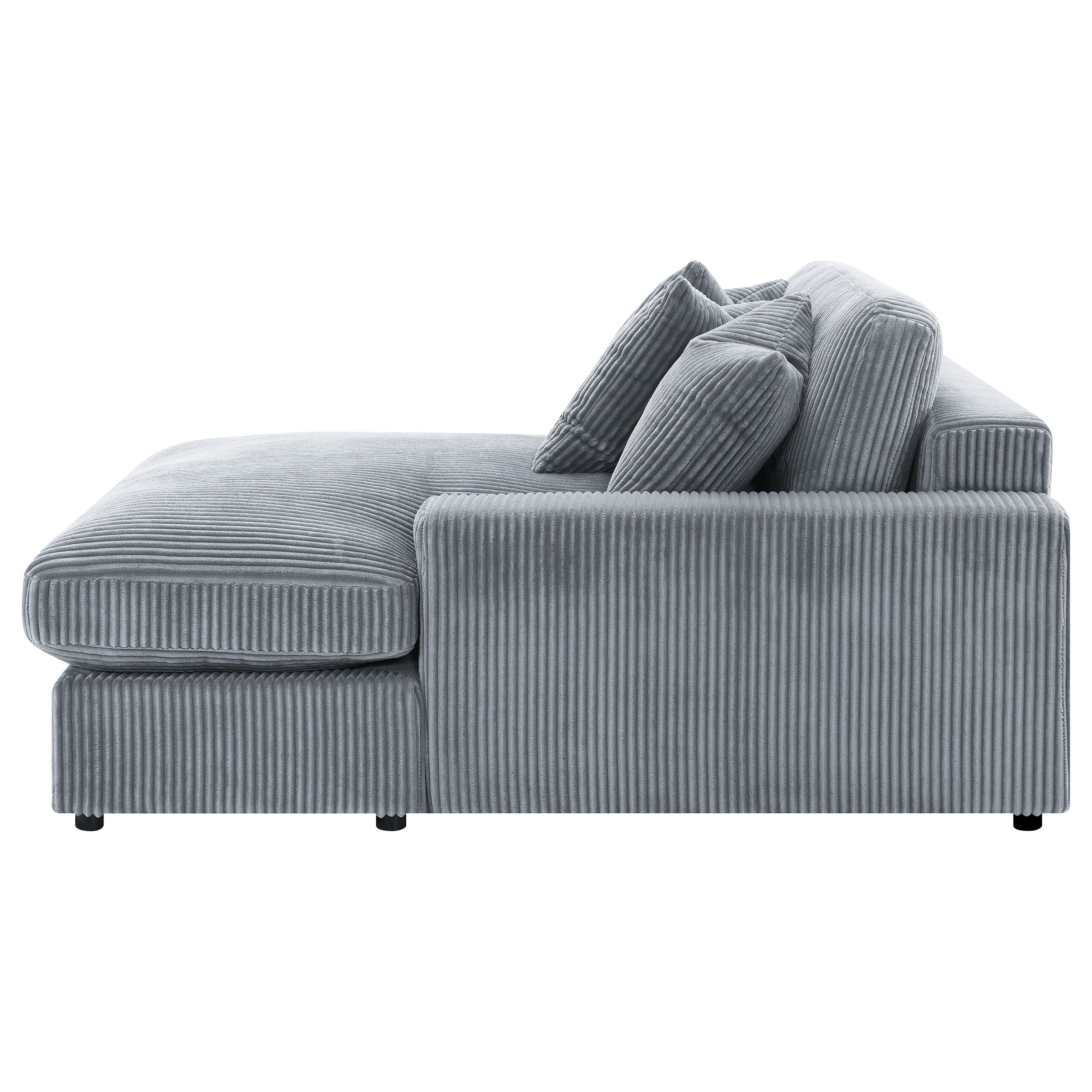 Blaine Upholstered Reversible Chaise Sectional Sofa Fog — view 13