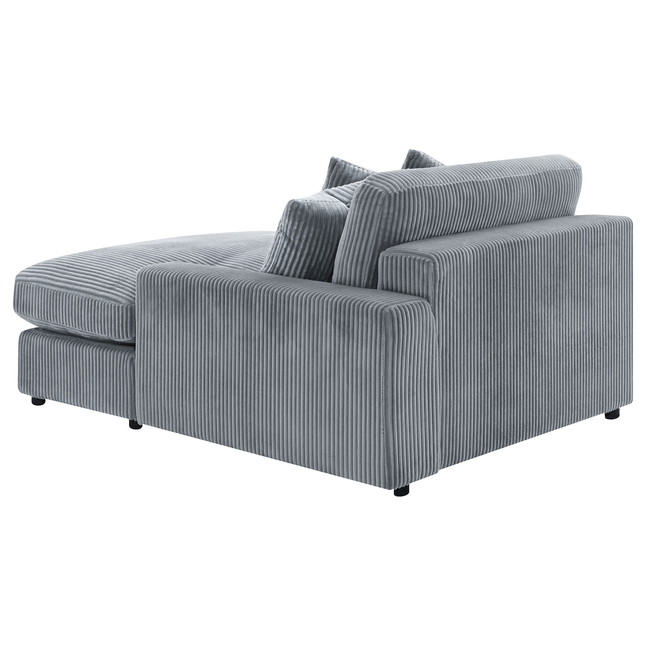 Blaine Upholstered Reversible Chaise Sectional Sofa Fog — view 14