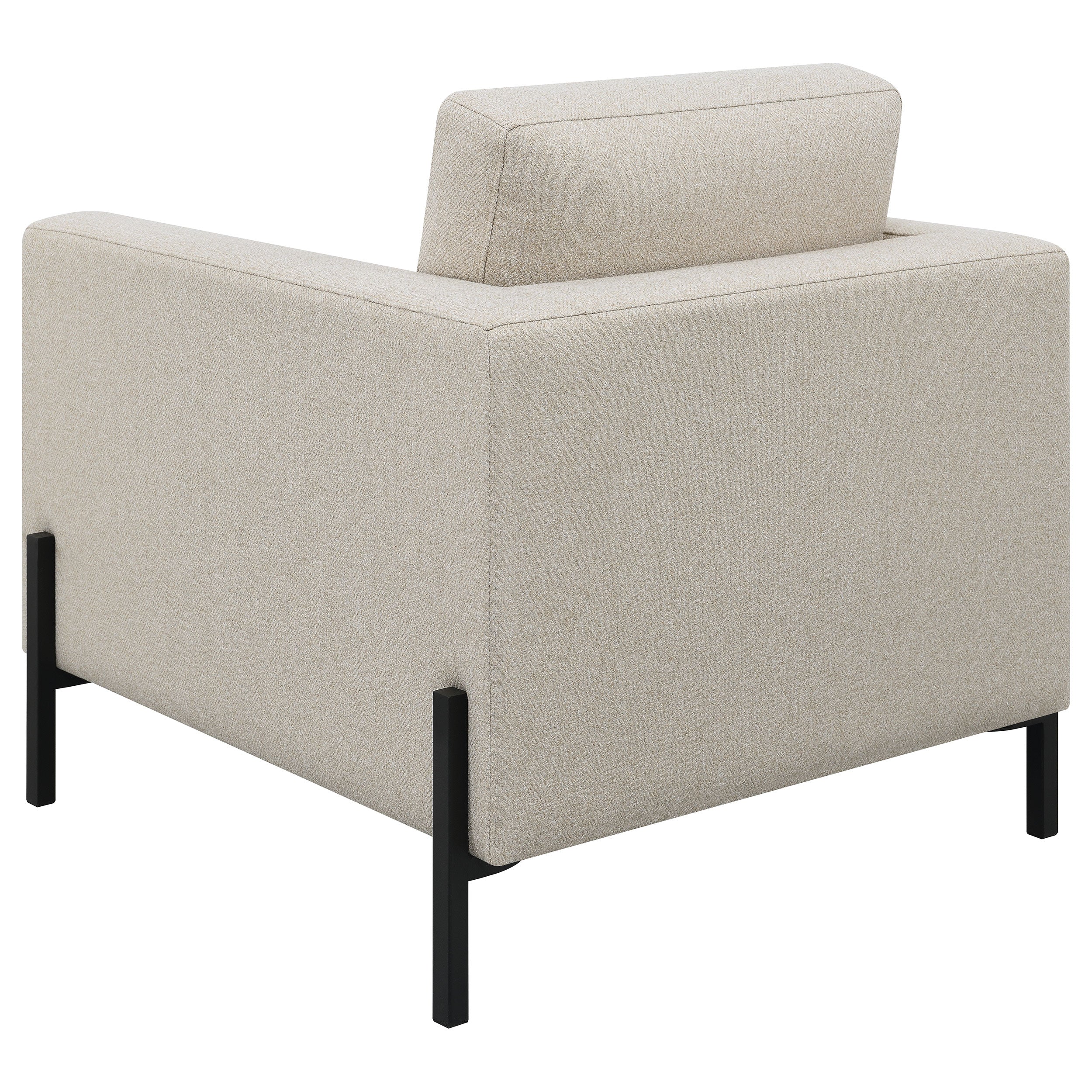 Tilly Upholstered Track Arm Accent Chair Oatmeal — view 6