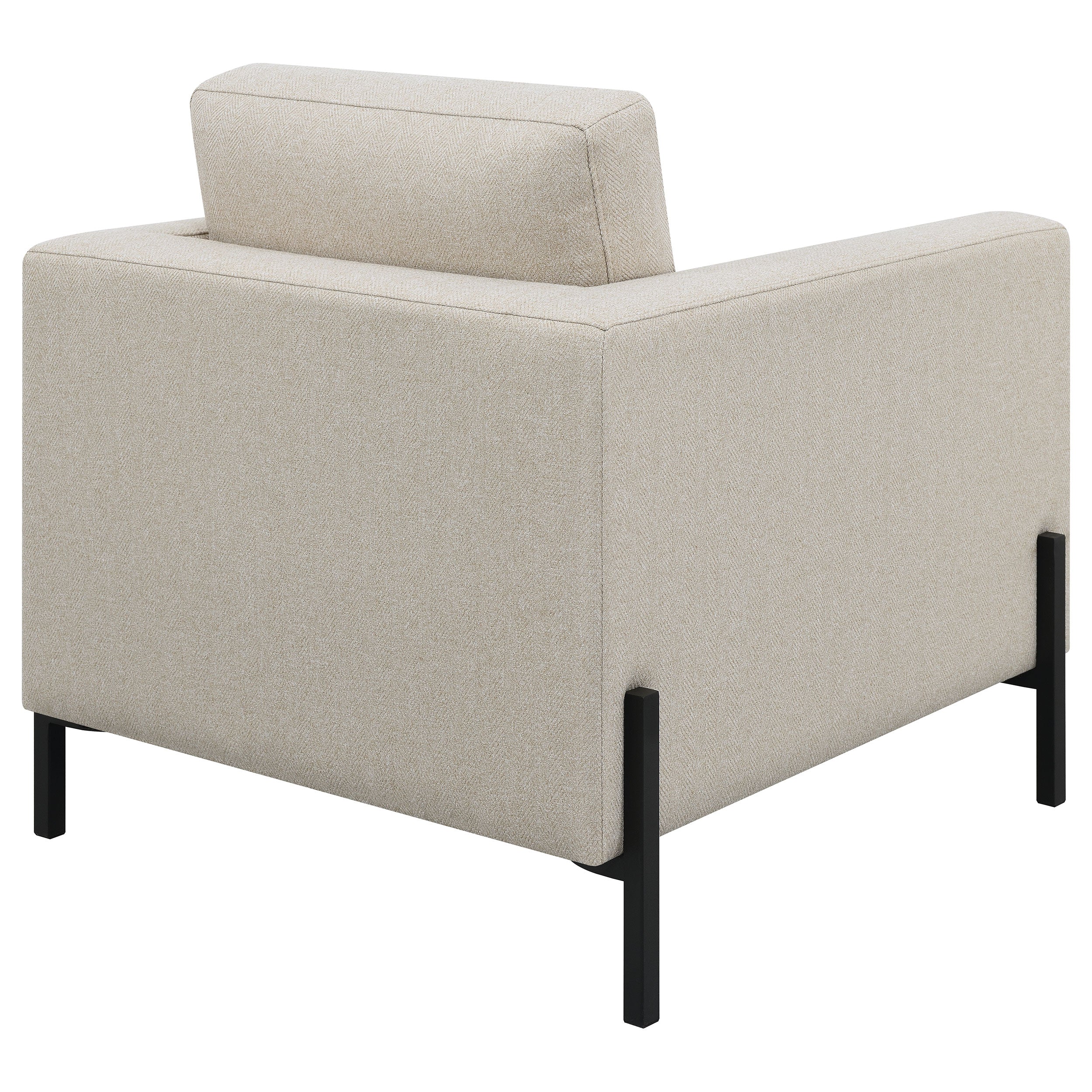 Tilly Upholstered Track Arm Accent Chair Oatmeal — view 7
