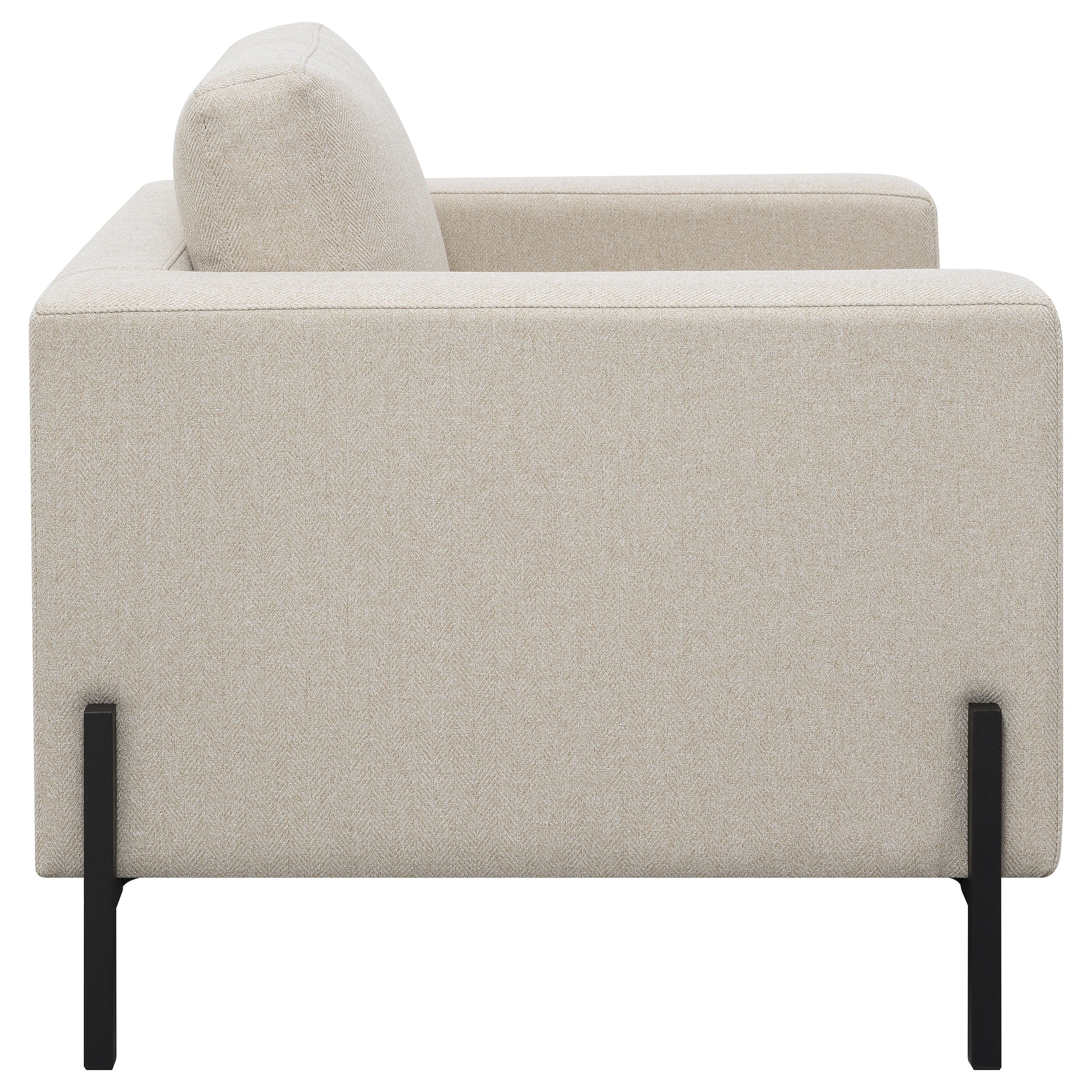 Tilly Upholstered Track Arm Accent Chair Oatmeal — view 8