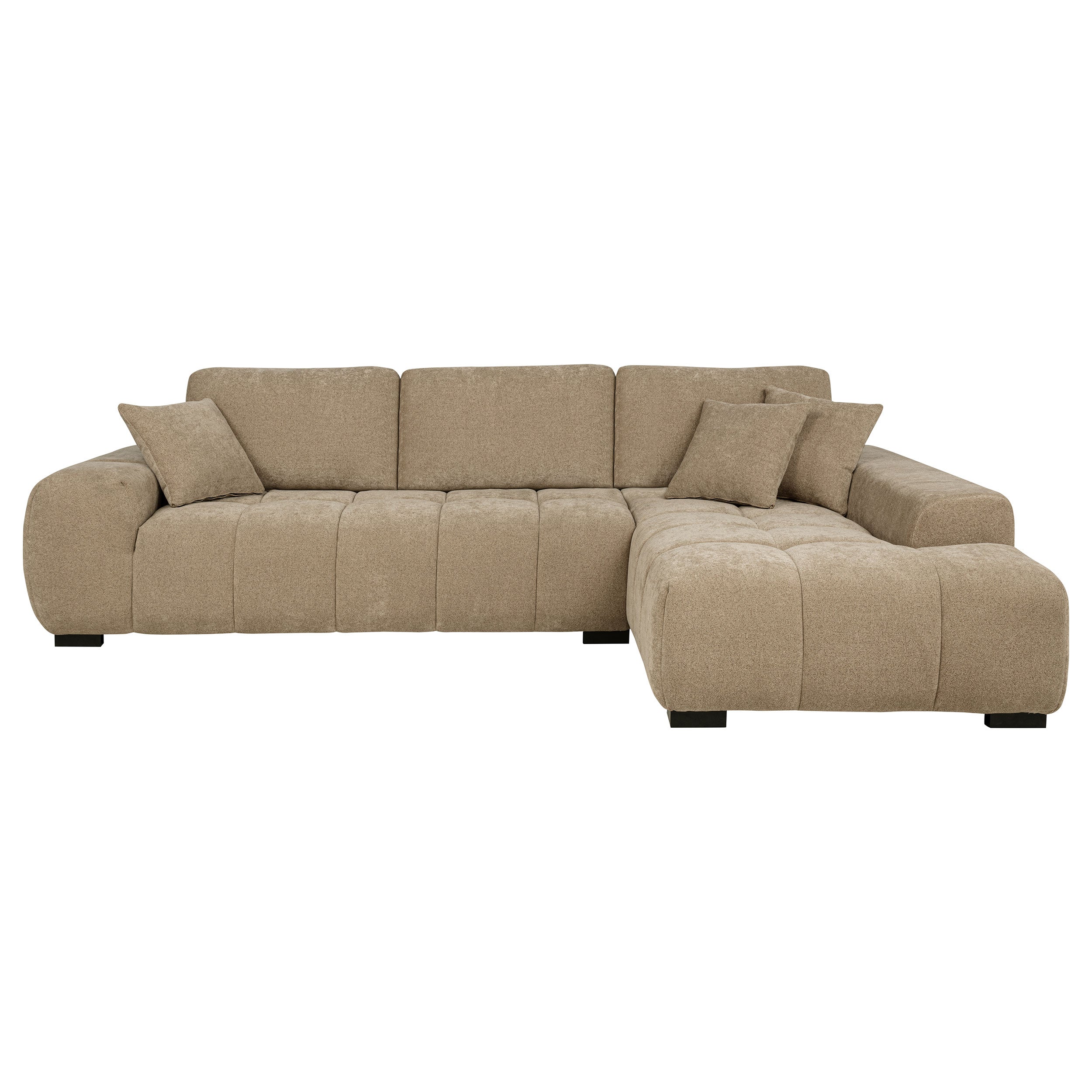 Octavia Upholstered Sectional Chaise Sofa Camel — view 3