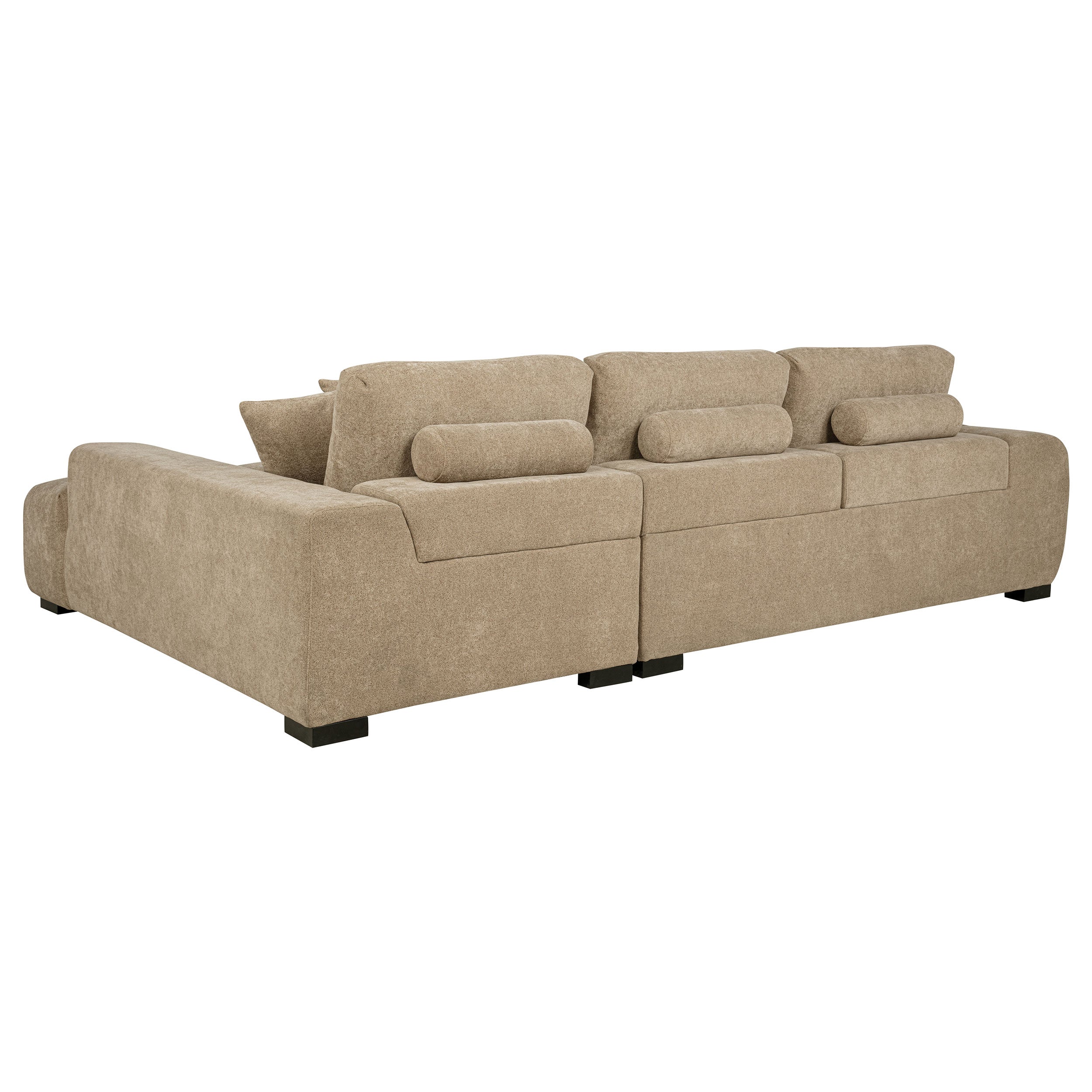 Octavia Upholstered Sectional Chaise Sofa Camel — view 4