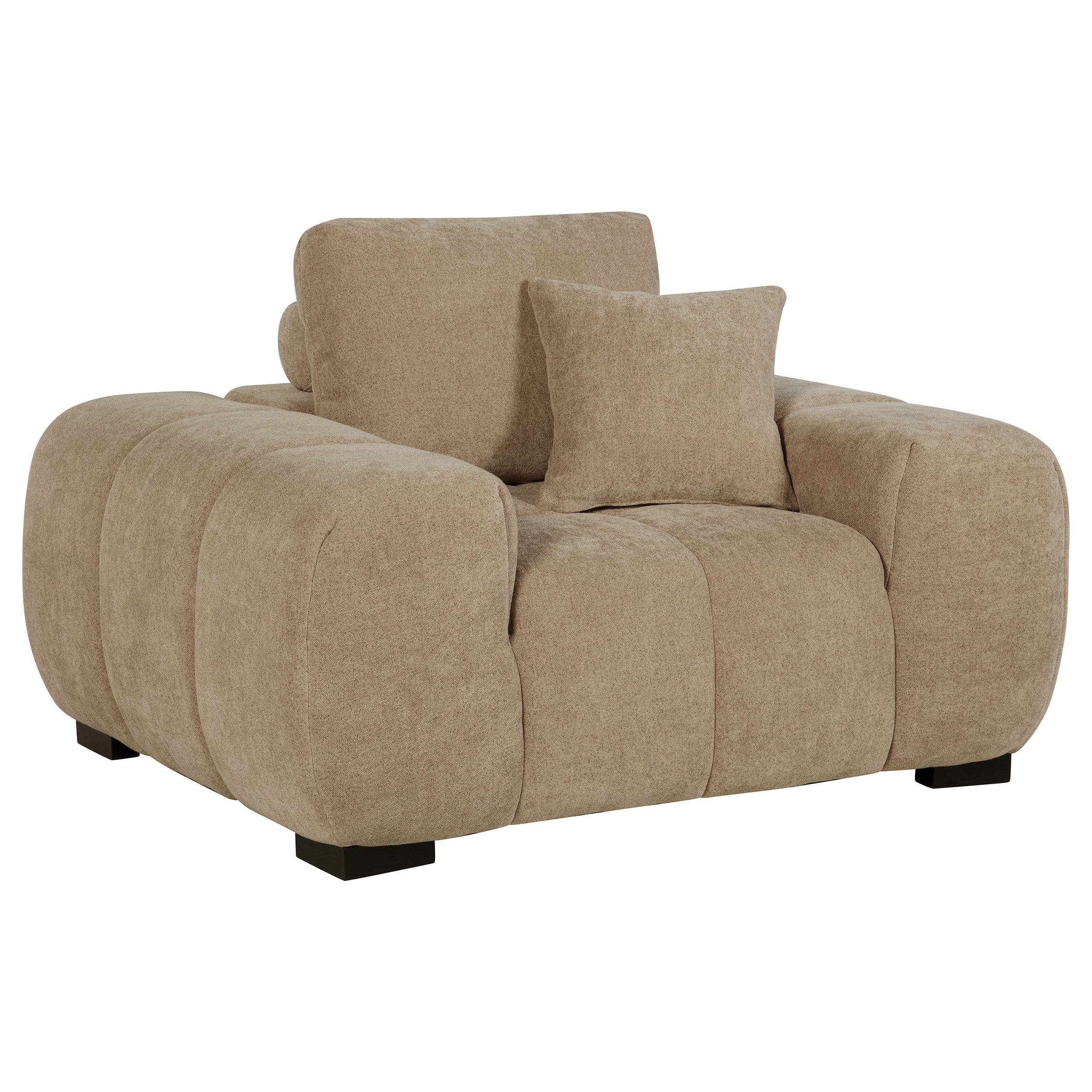 Octavia Upholstered Track Arm Accent Chair Camel — view 1
