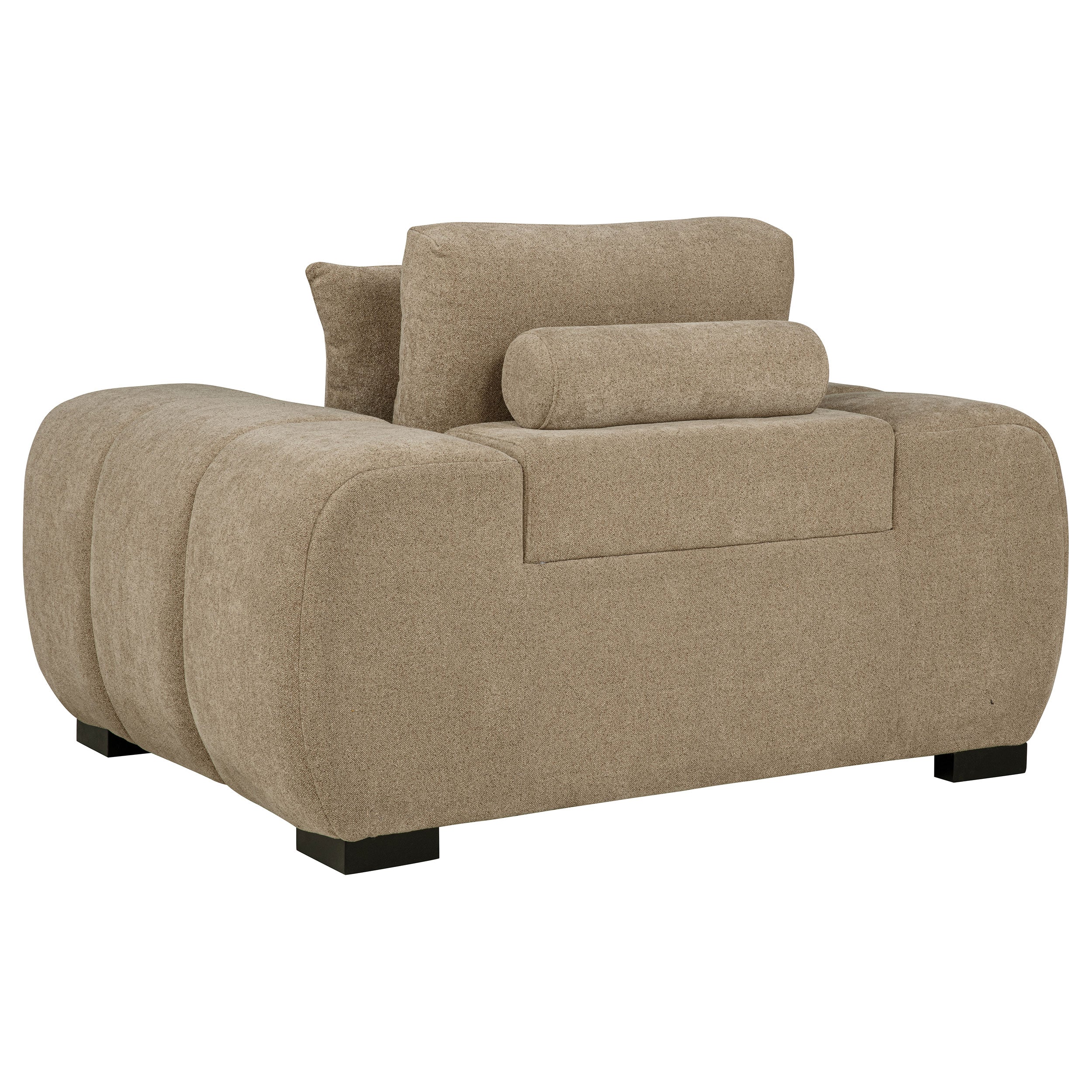 Octavia Upholstered Track Arm Accent Chair Camel — view 4