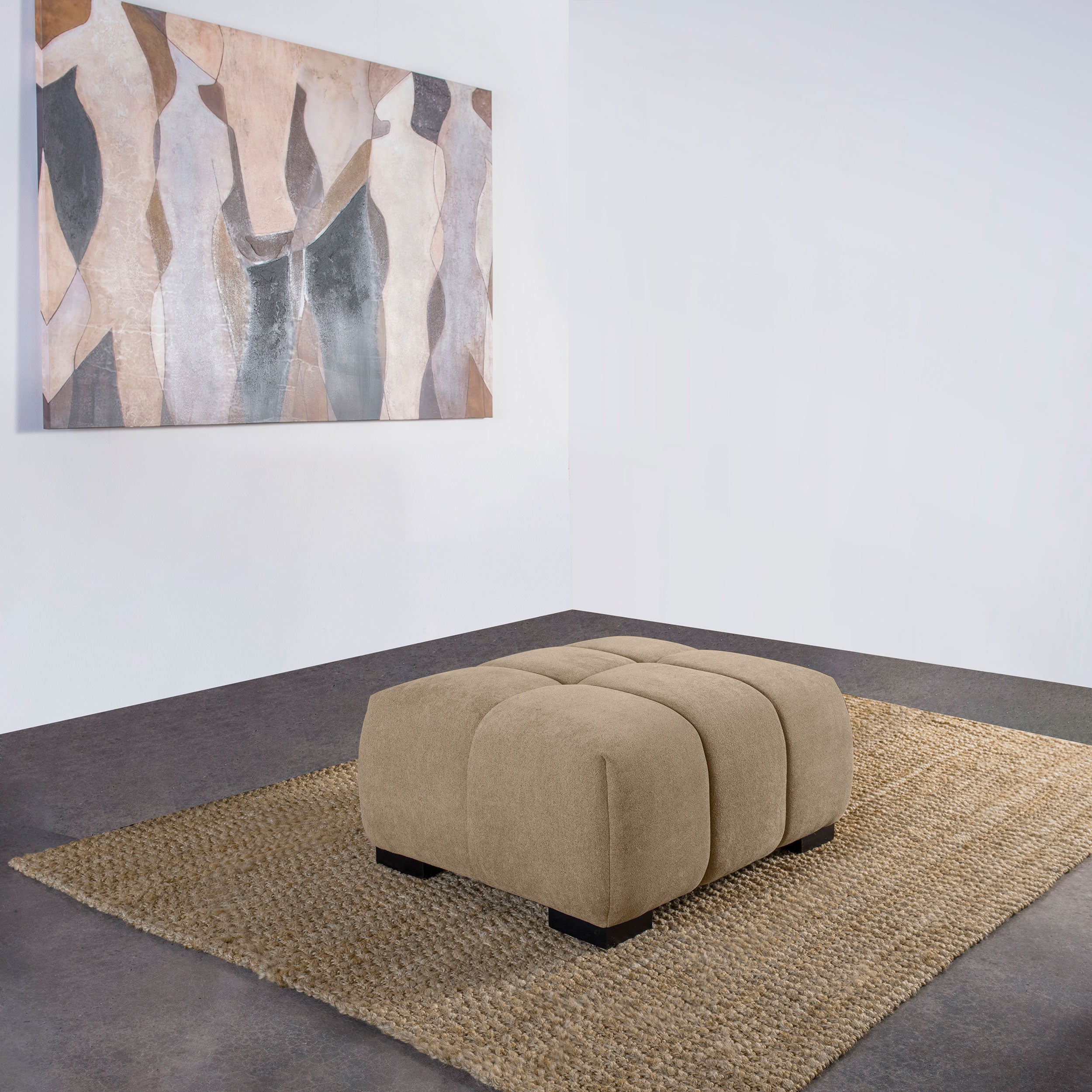 Octavia Upholstered Rectangular Ottoman Camel — view 2