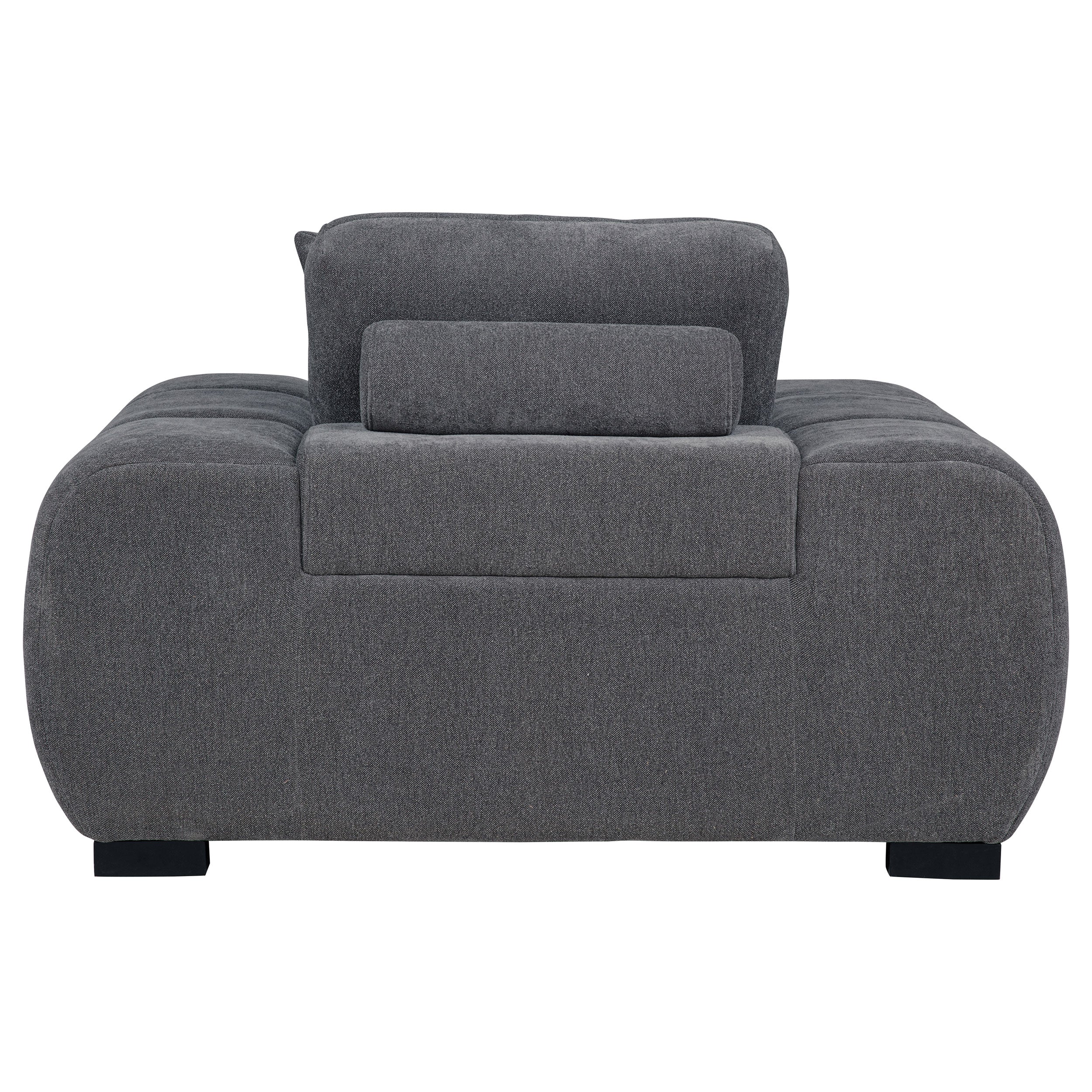 Octavia Upholstered Track Arm Accent Chair Charcoal Grey — view 5