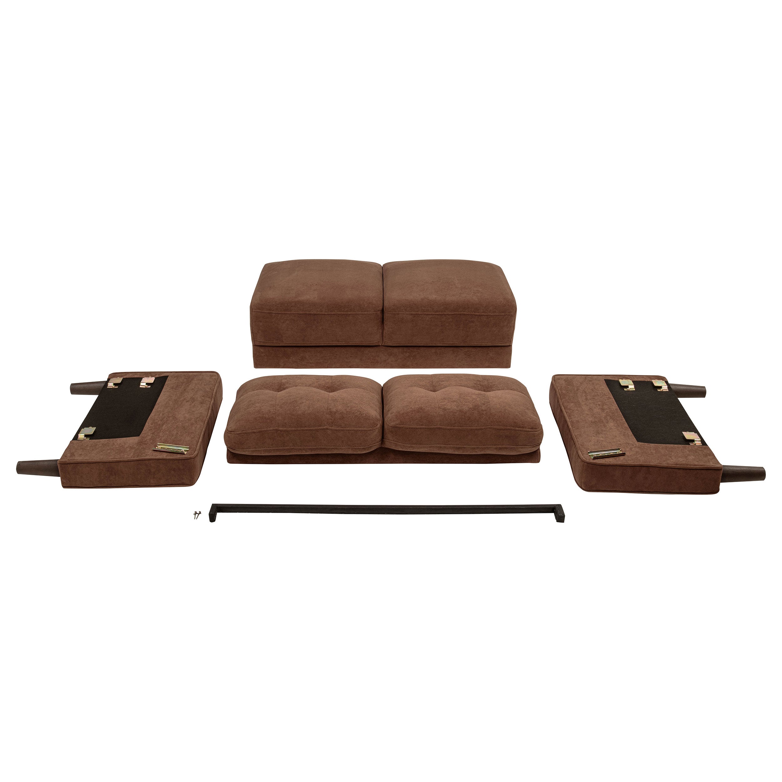 Bowen II Fabric Upholstered Track Arm Accent Chair Rust — view 9