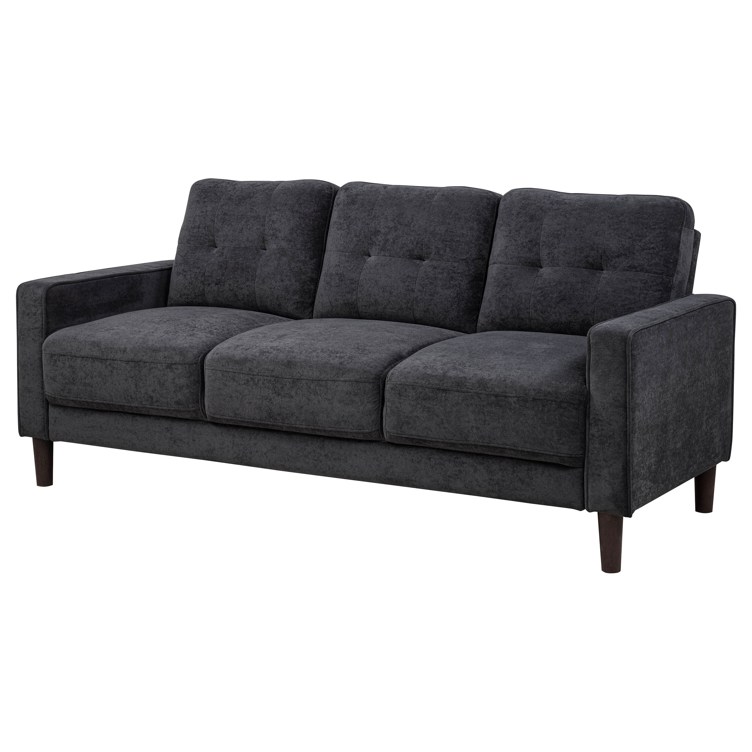 Bowen II Fabric Upholstered Track Arm Sofa Steel Grey — view 4