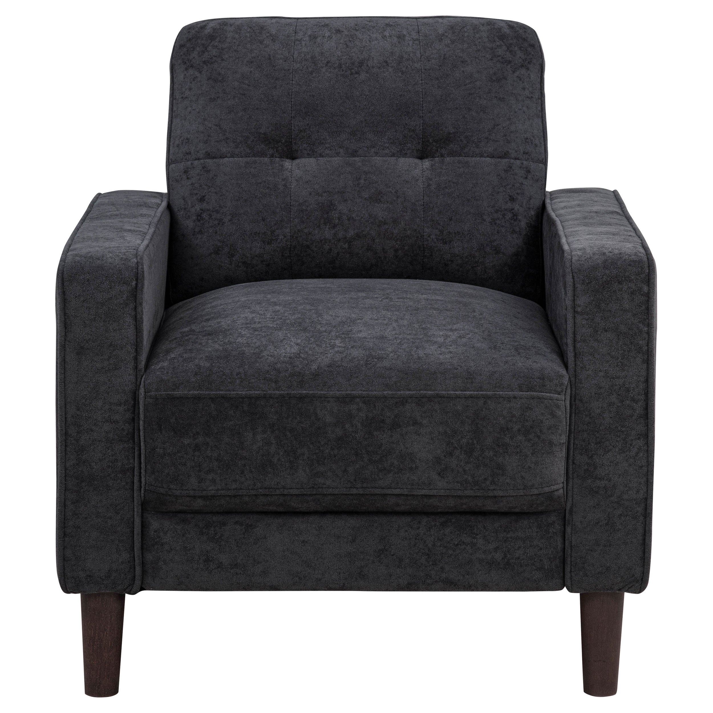 Bowen II Fabric Upholstered Track Arm Chair Steel Grey — view 3