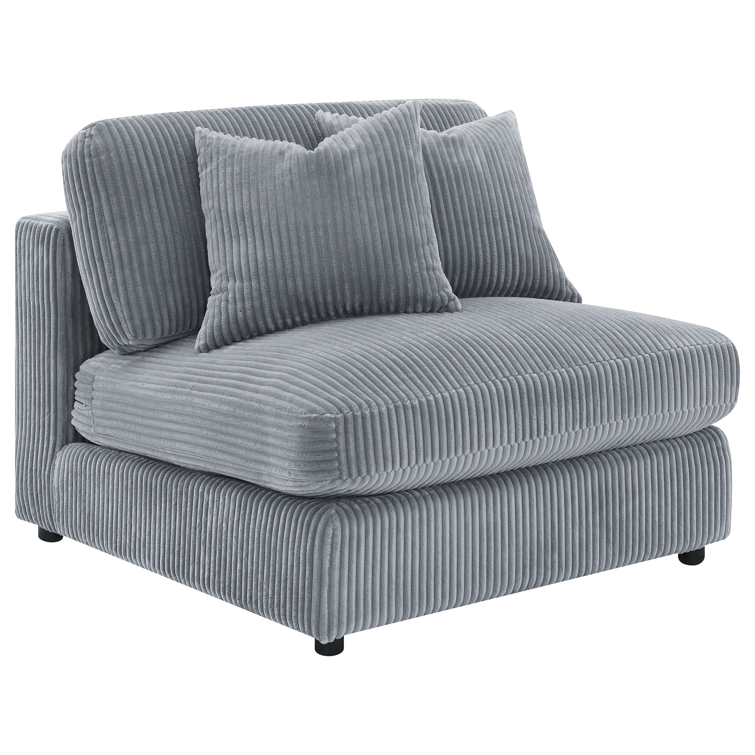 Blaine Upholstered Armless Chair Fog — view 1