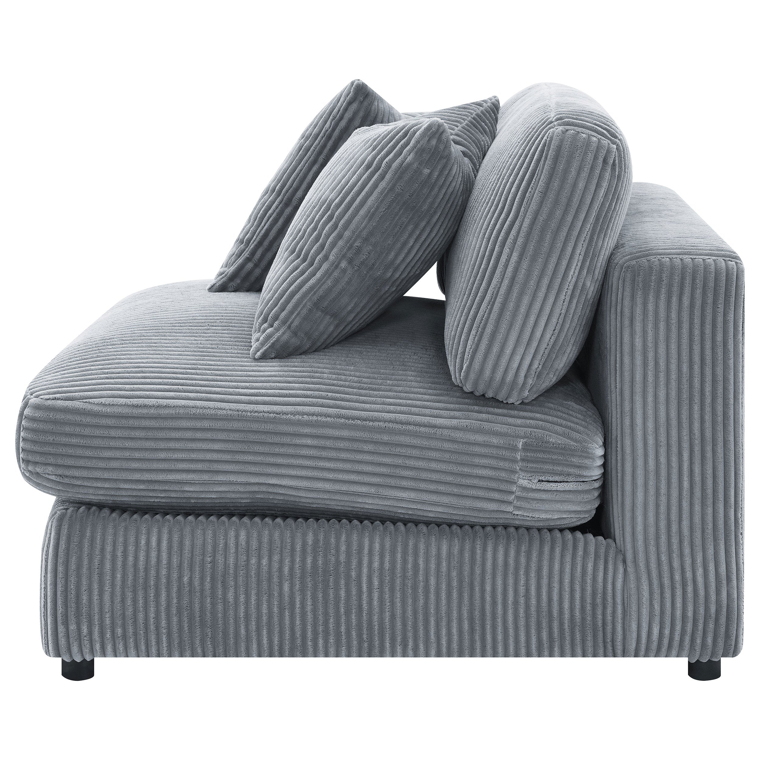 Blaine Upholstered Armless Chair Fog — view 5